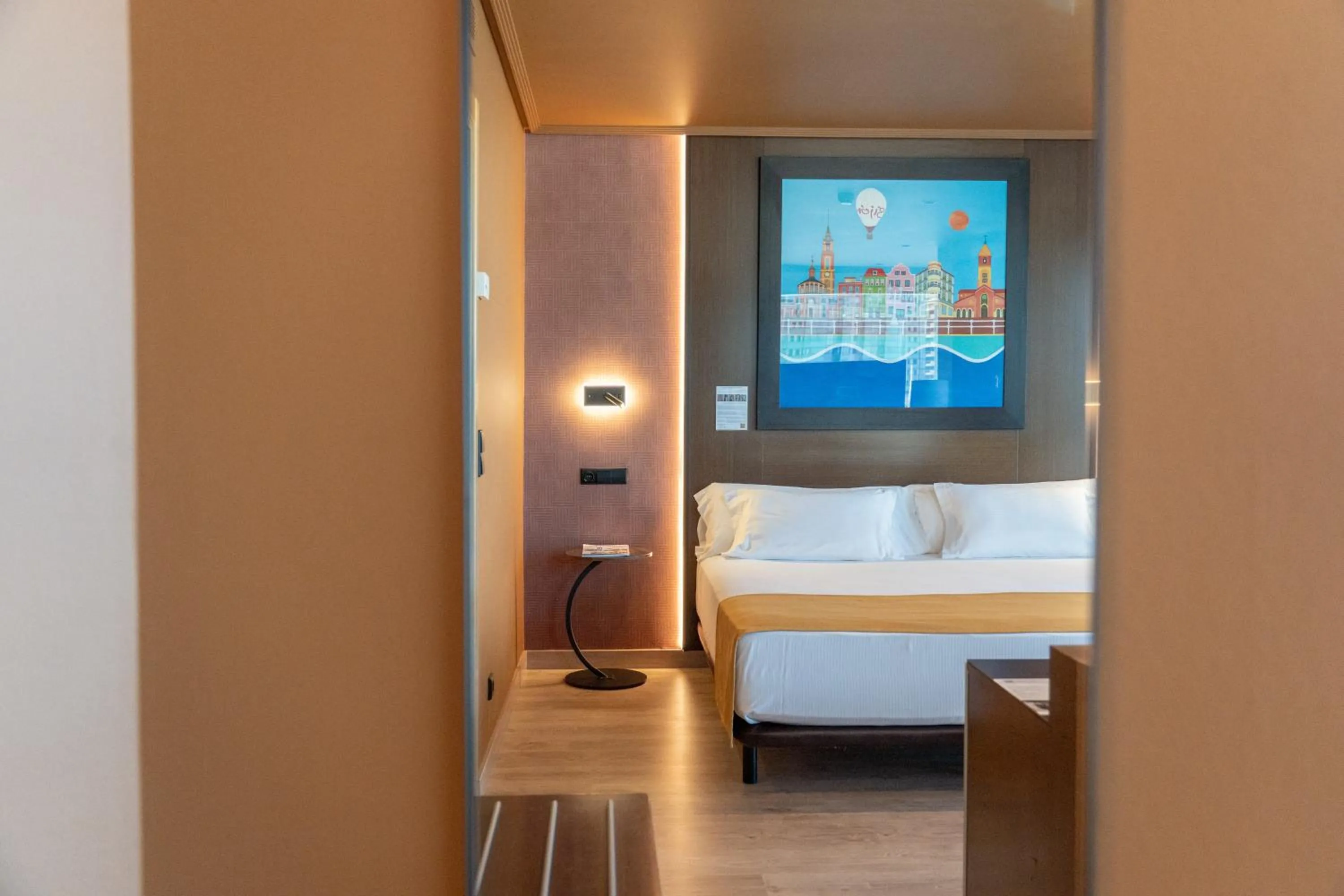 Bedroom, Bed in Abba Playa Gijón