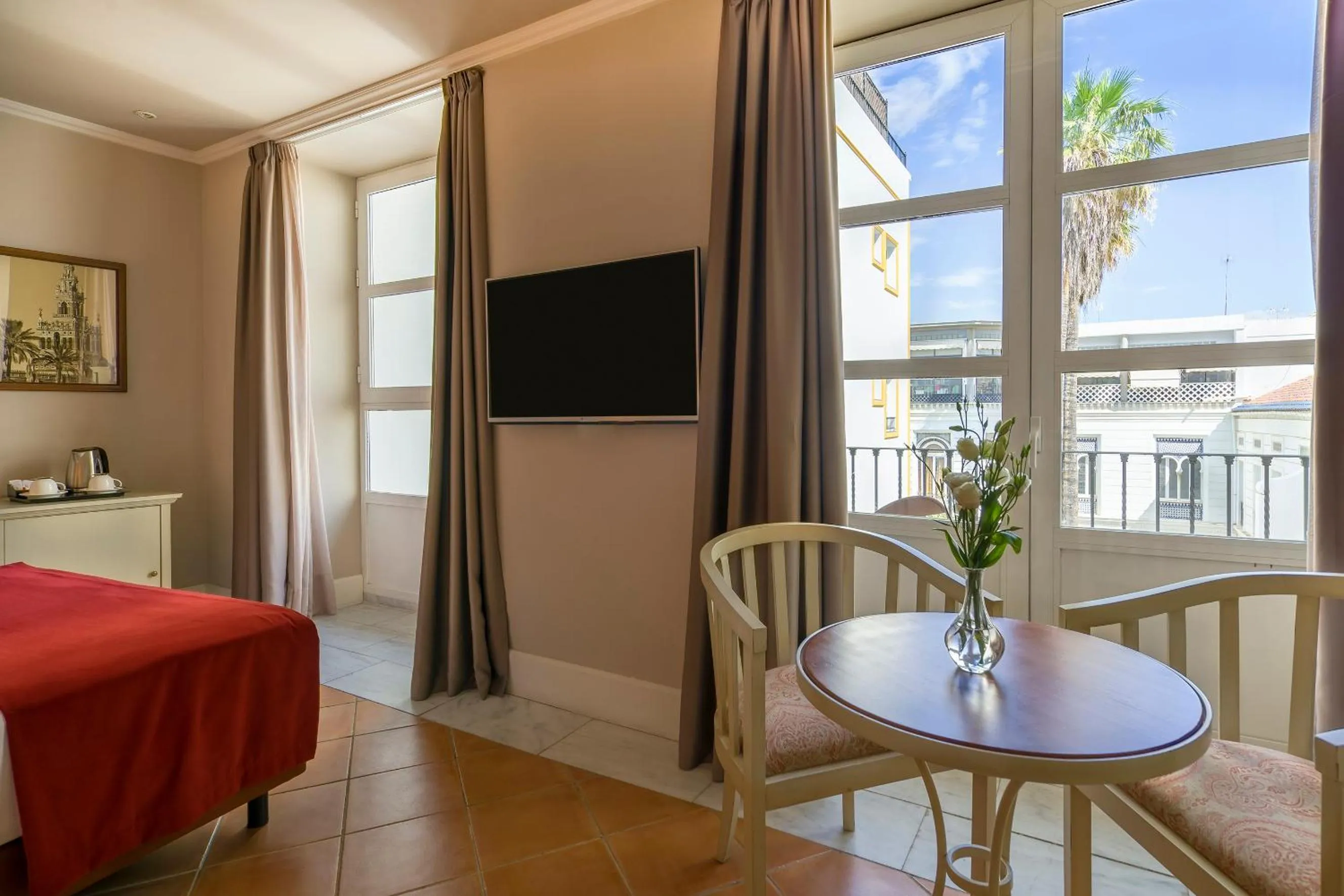 Balcony/Terrace, Bed in Vincci La Rabida