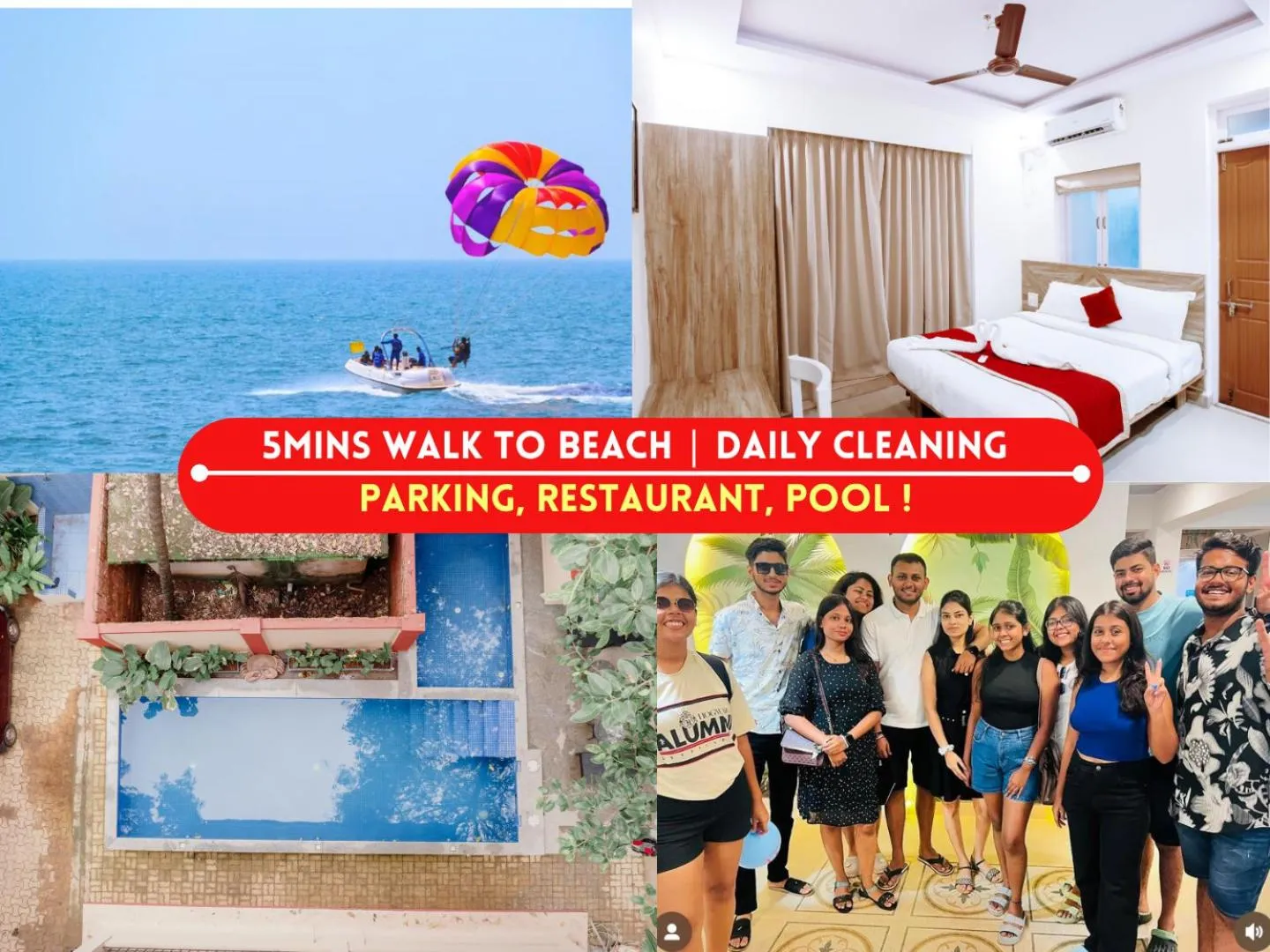 People in Kay's Calangute Resort Service Apartments - Near Calangute Beach