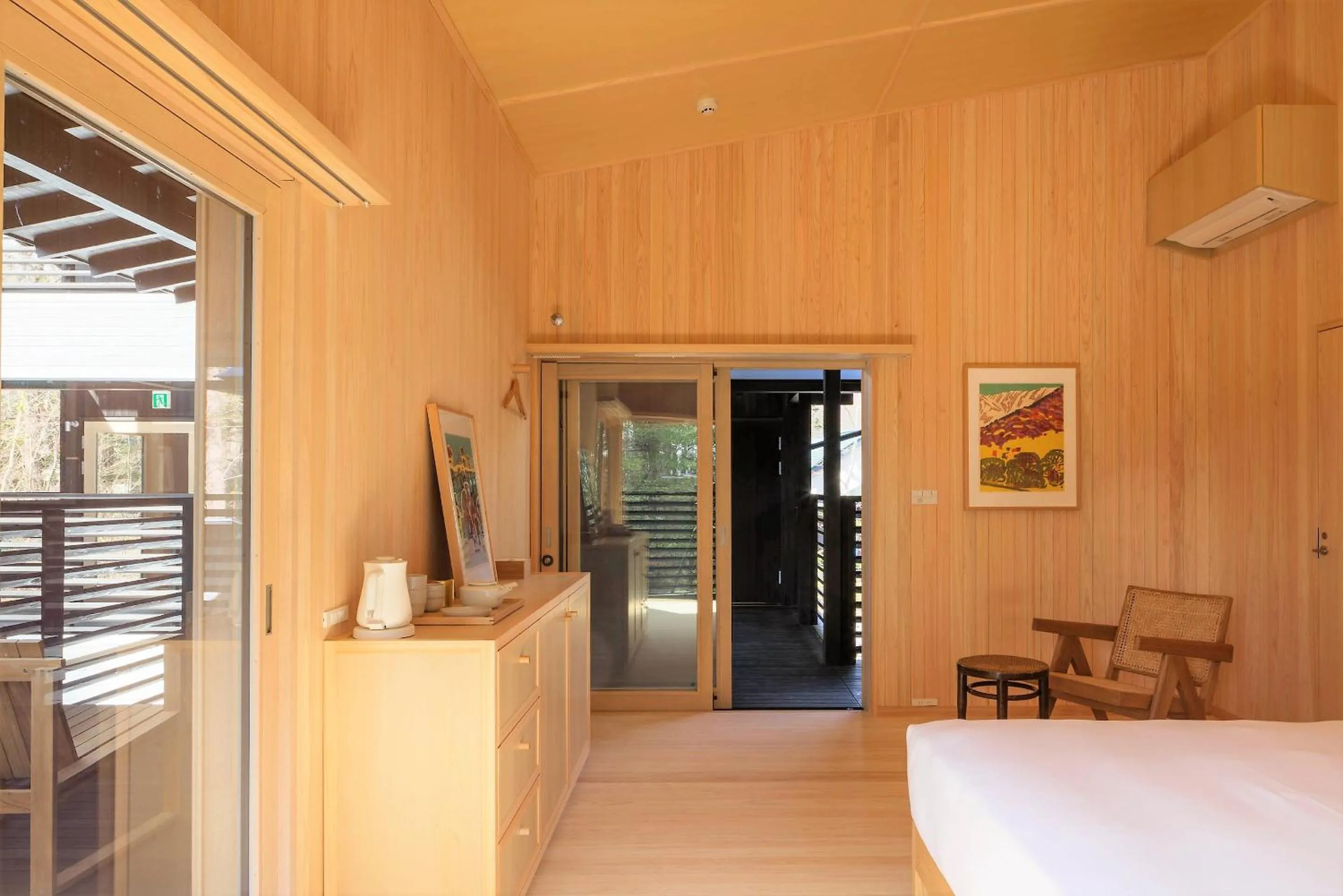 Bed in SHISHI-IWA HOUSE Karuizawa