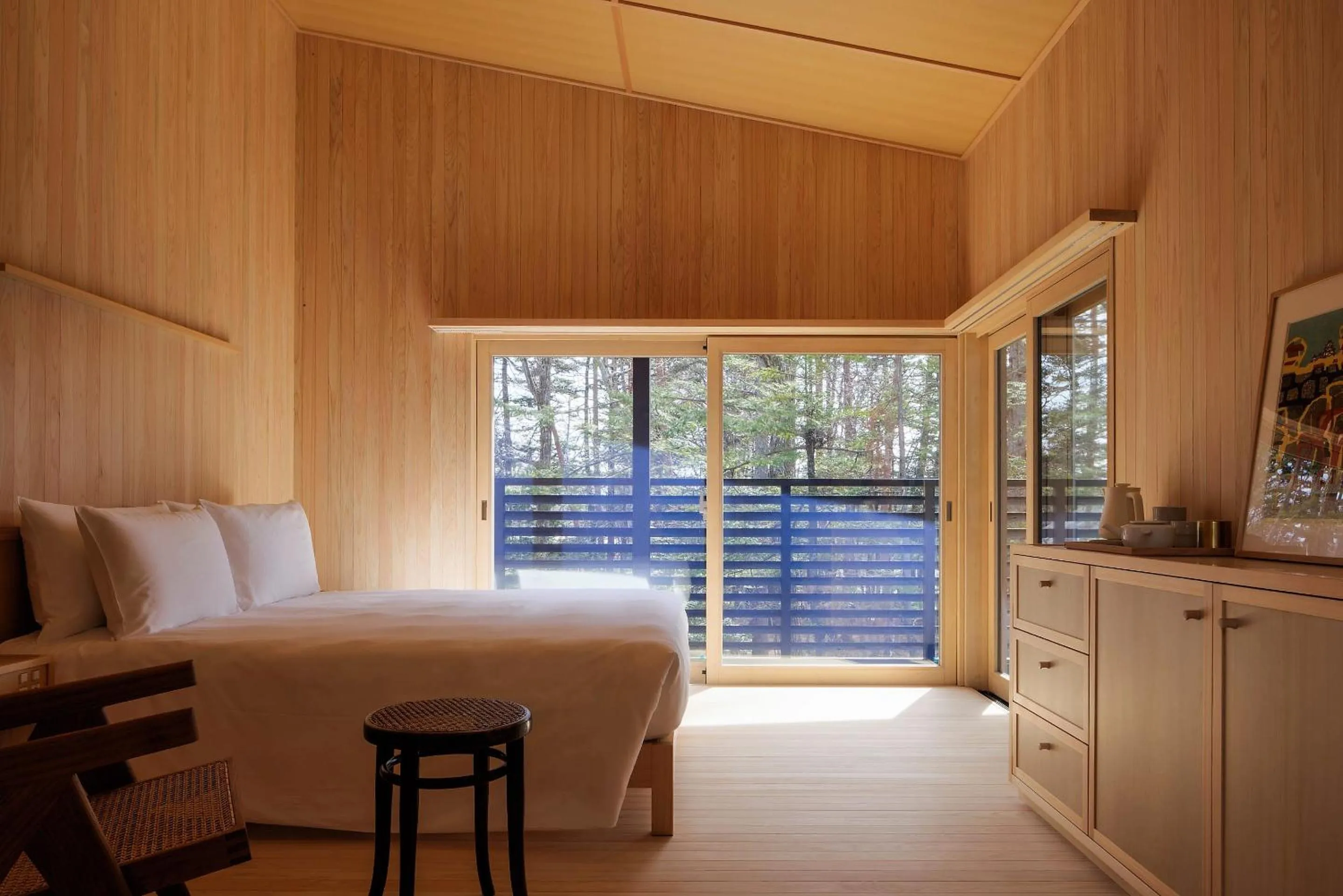 Bed in SHISHI-IWA HOUSE Karuizawa