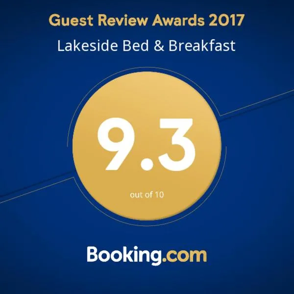 Certificate/Award in Lakeside Bed & Breakfast