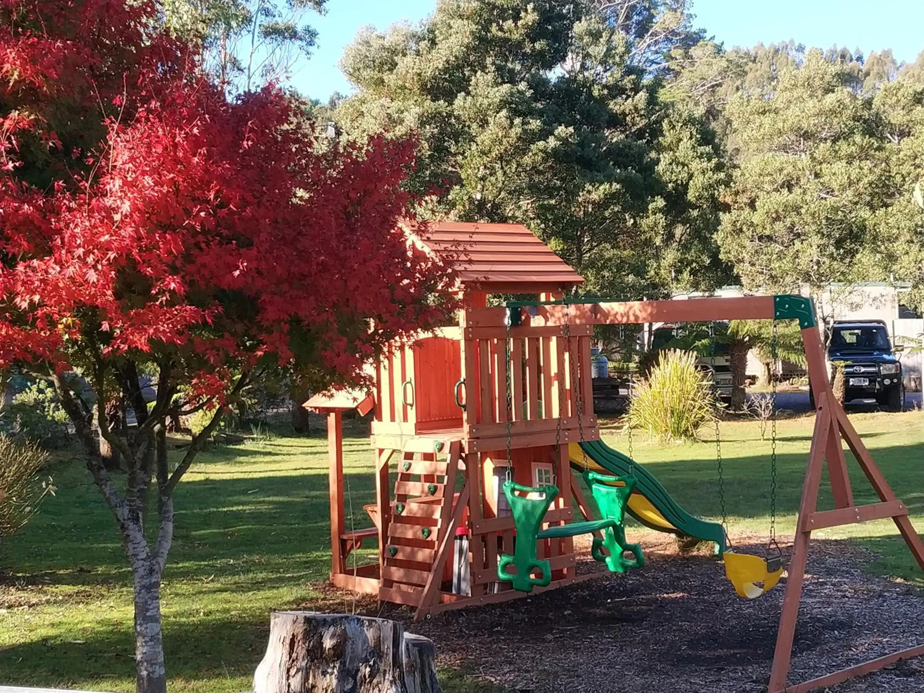 Children play ground in Zeehan Bush Camp