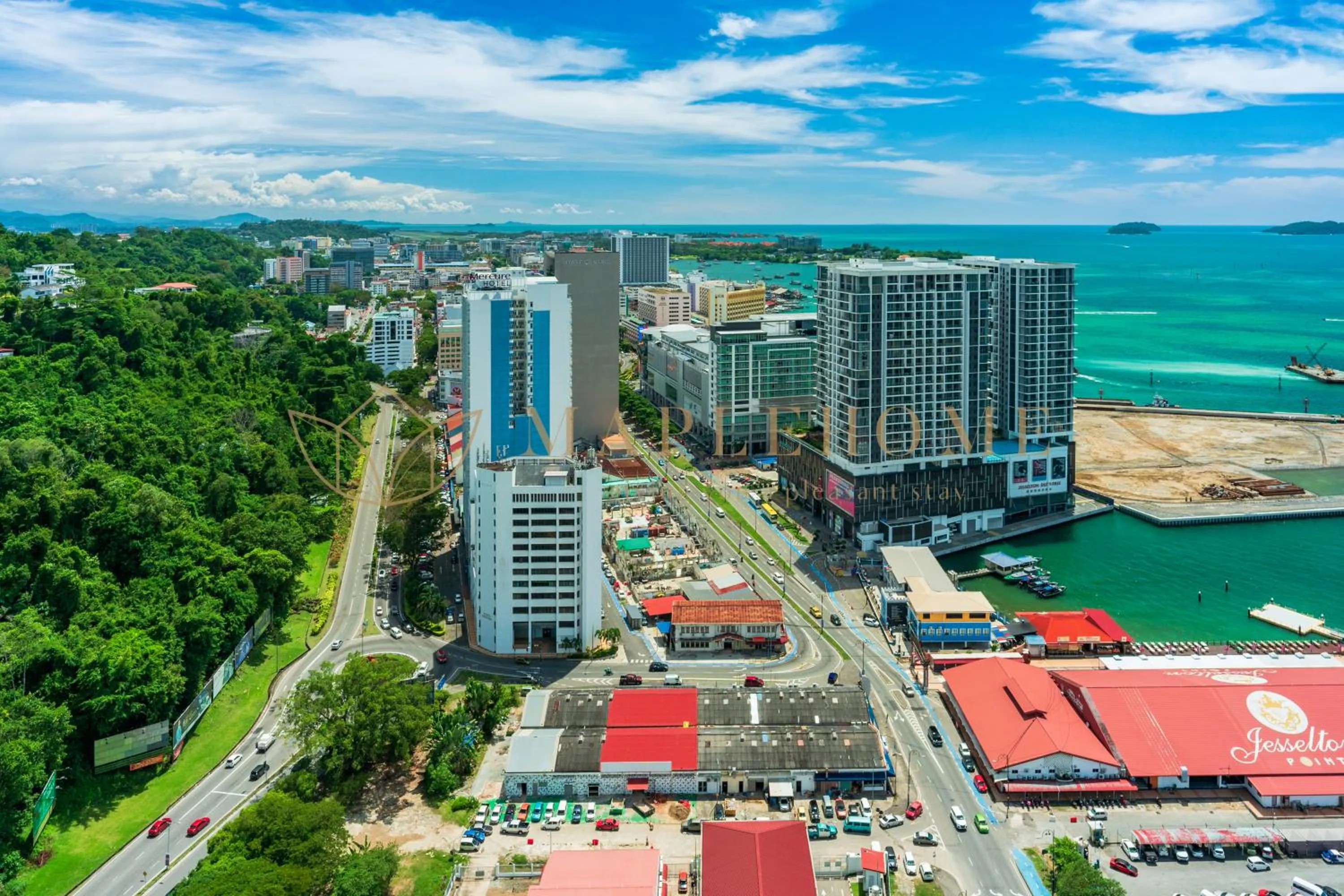 Mountain view in Jesselton Quay Premier Suites Kota Kinabalu