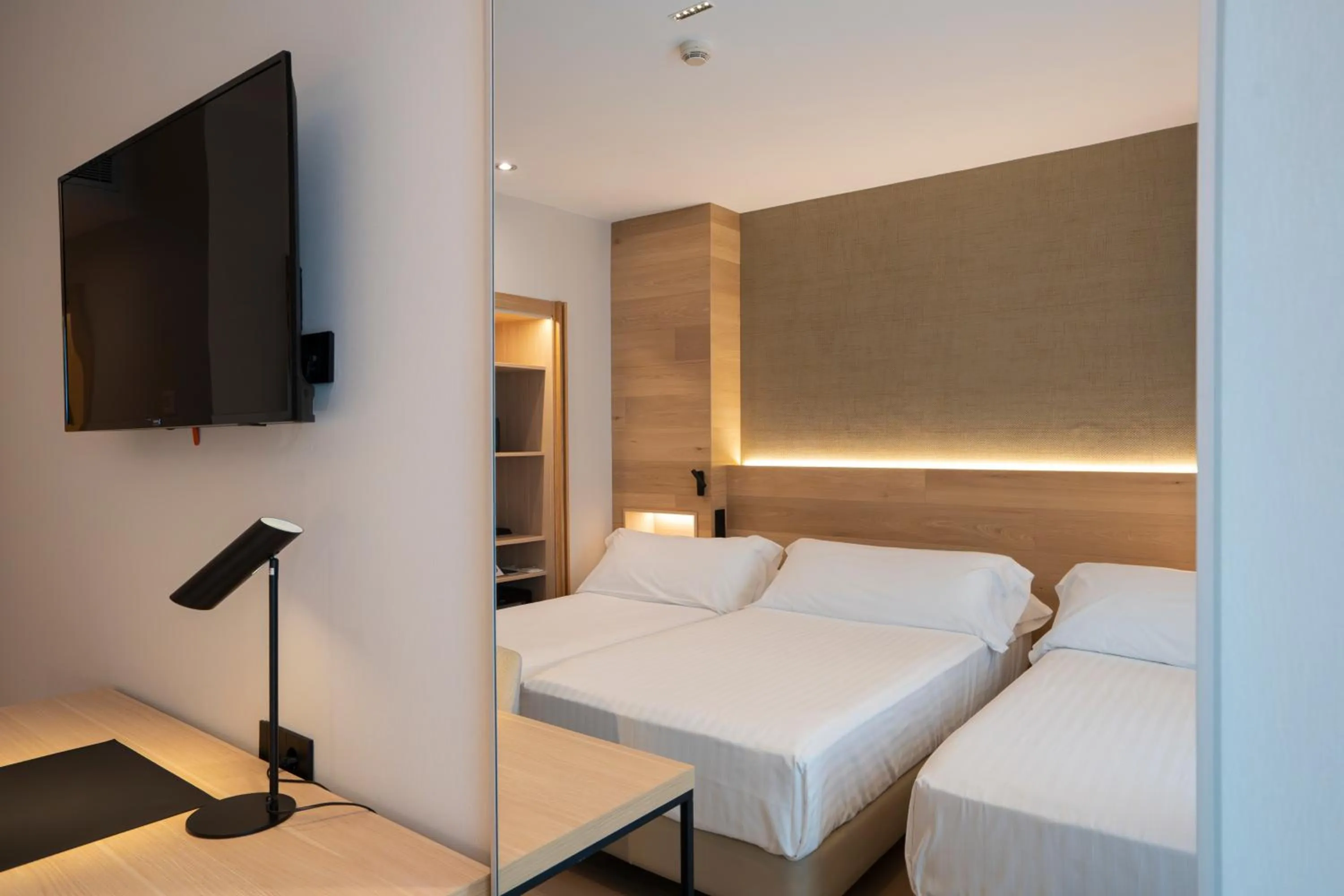 Decorative detail, Bed in Hotel Zenit Bilbao