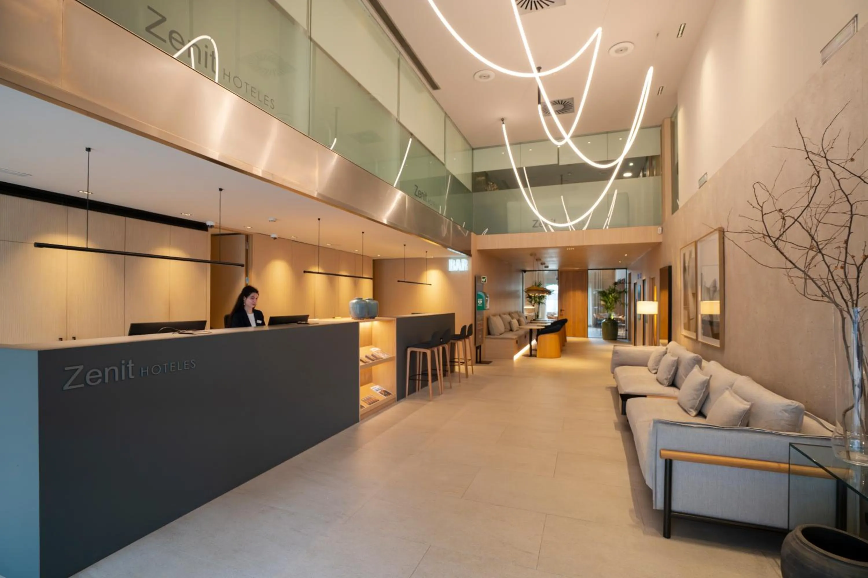 Lobby or reception in Hotel Zenit Bilbao