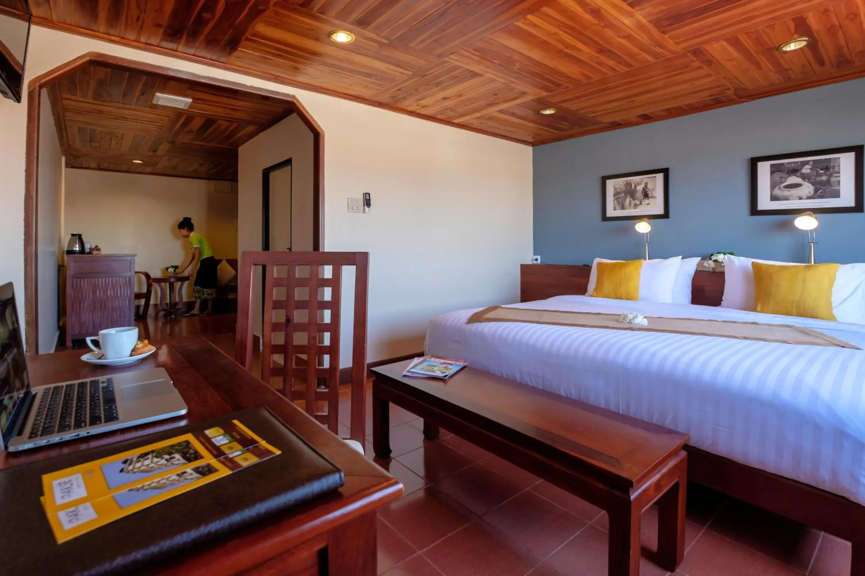 Photo of the whole room, Bed in Pakse hotel & Restaurant Photo of the whole room, Bed in Pakse hotel & Restaurant