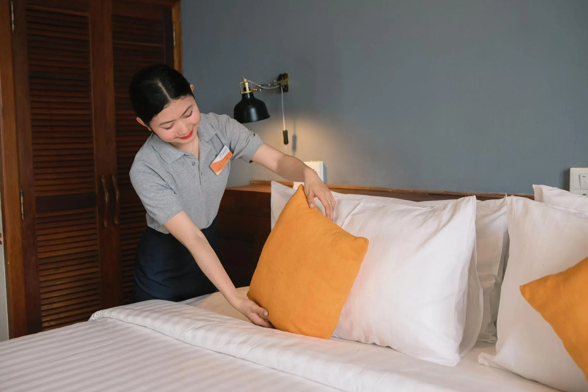 Bed in Pakse hotel & Restaurant