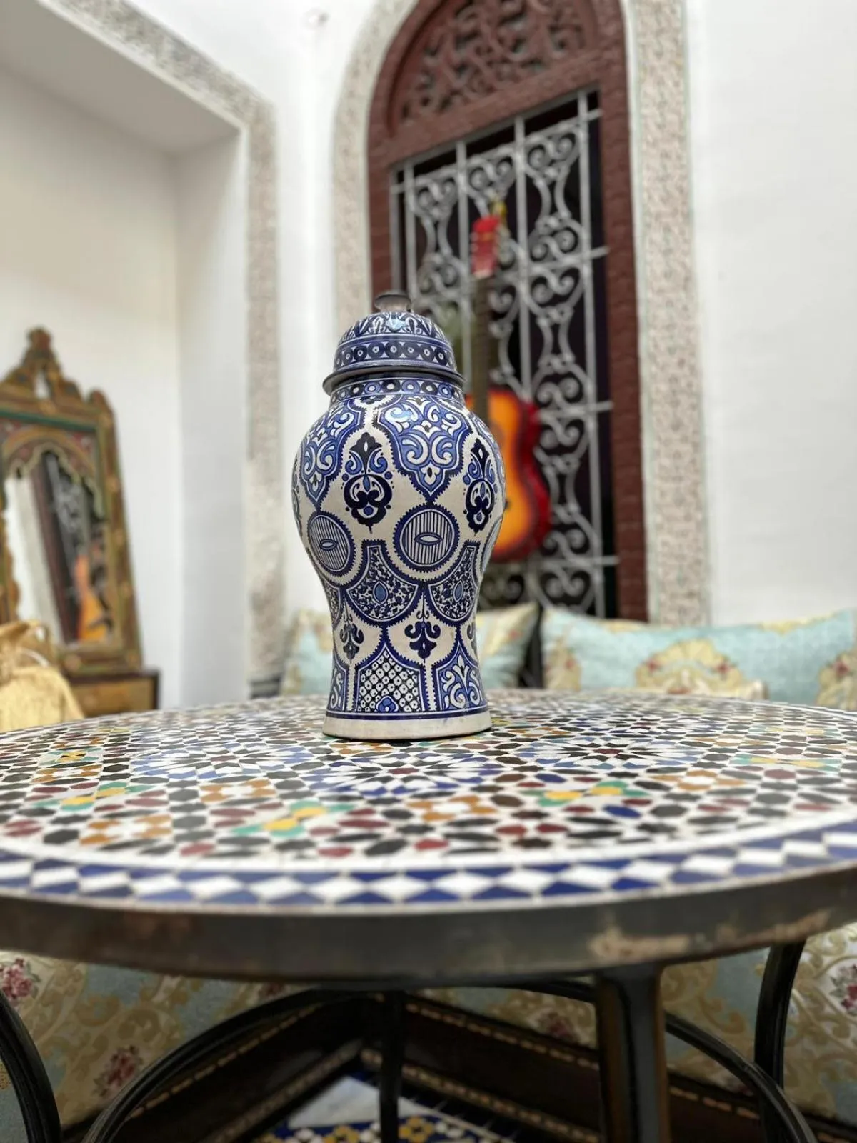 Decorative detail in Riad Fes Colors & SPA - Family Lodging