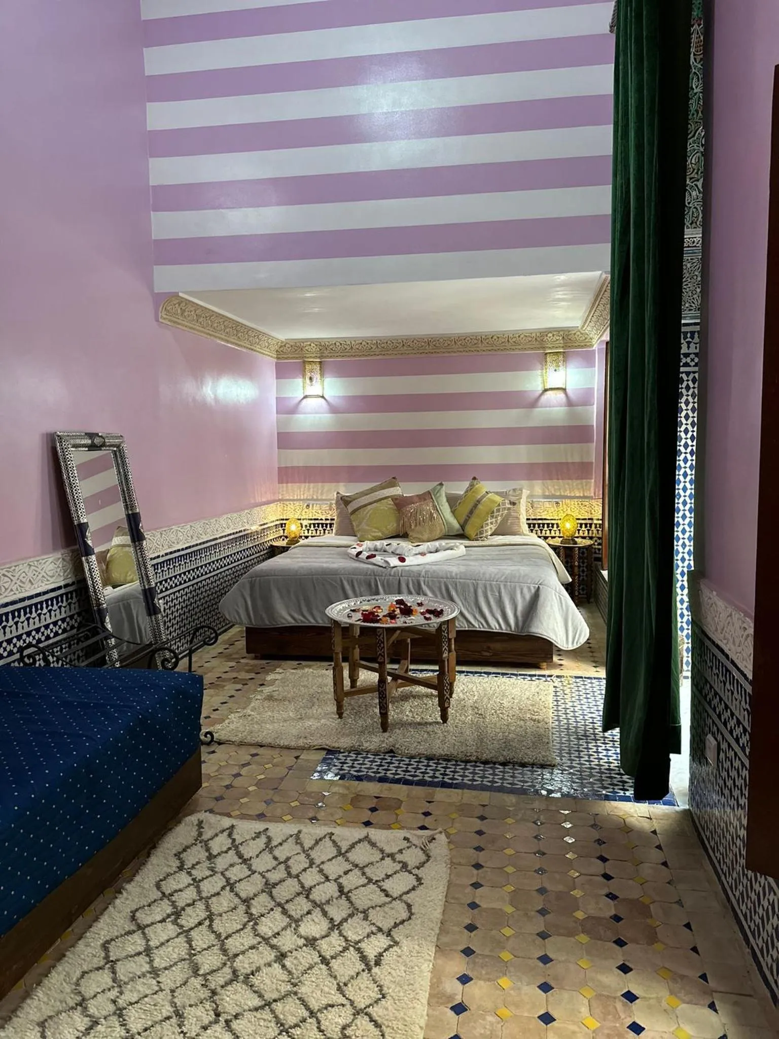 Bedroom, Bed in Riad Fes Colors & SPA - Family Lodging