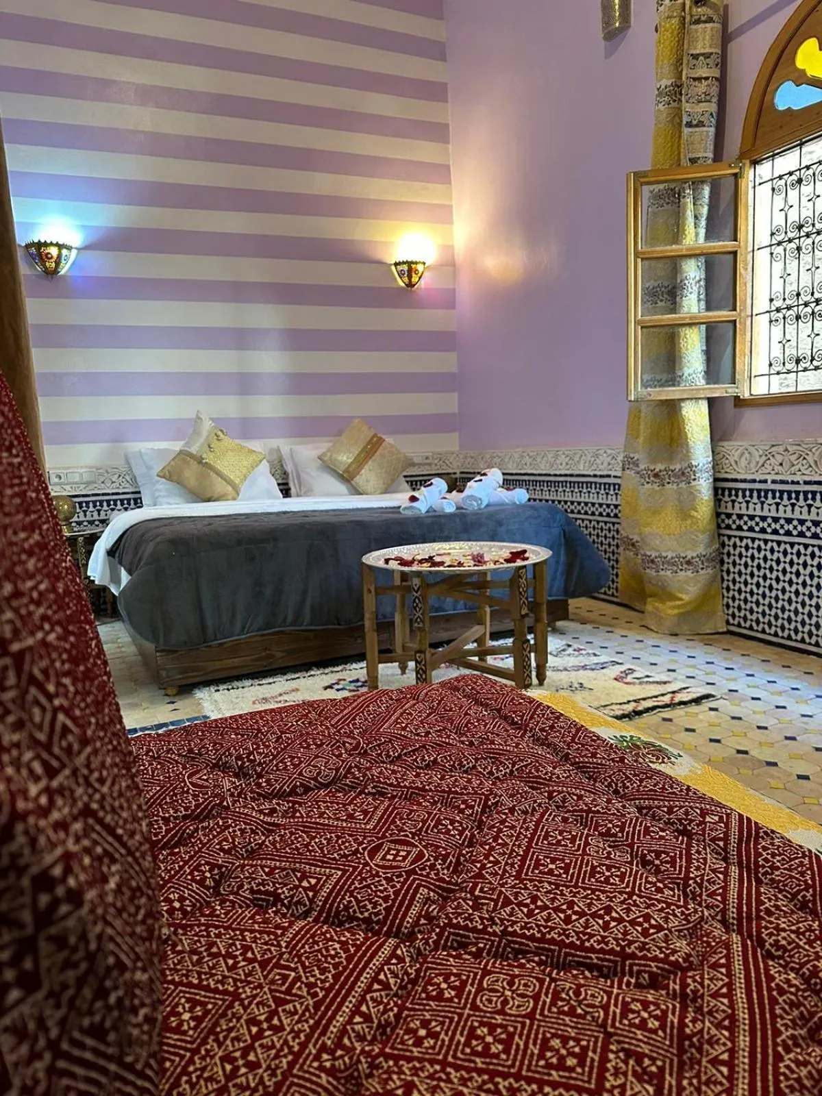 Bed in Riad Fes Colors & SPA - Family Lodging