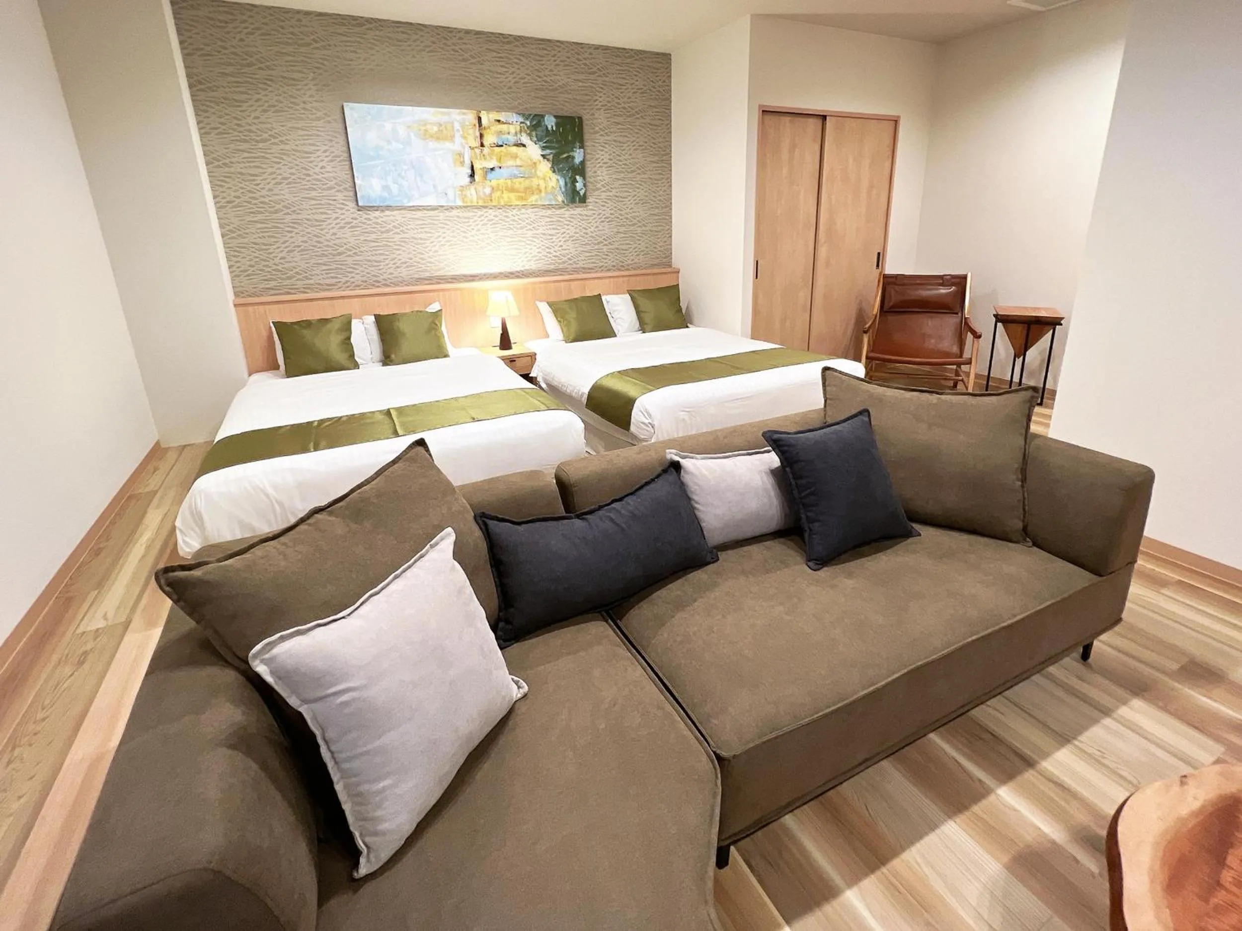 Bed in OWL RESORT ARIFUKU ONSEN