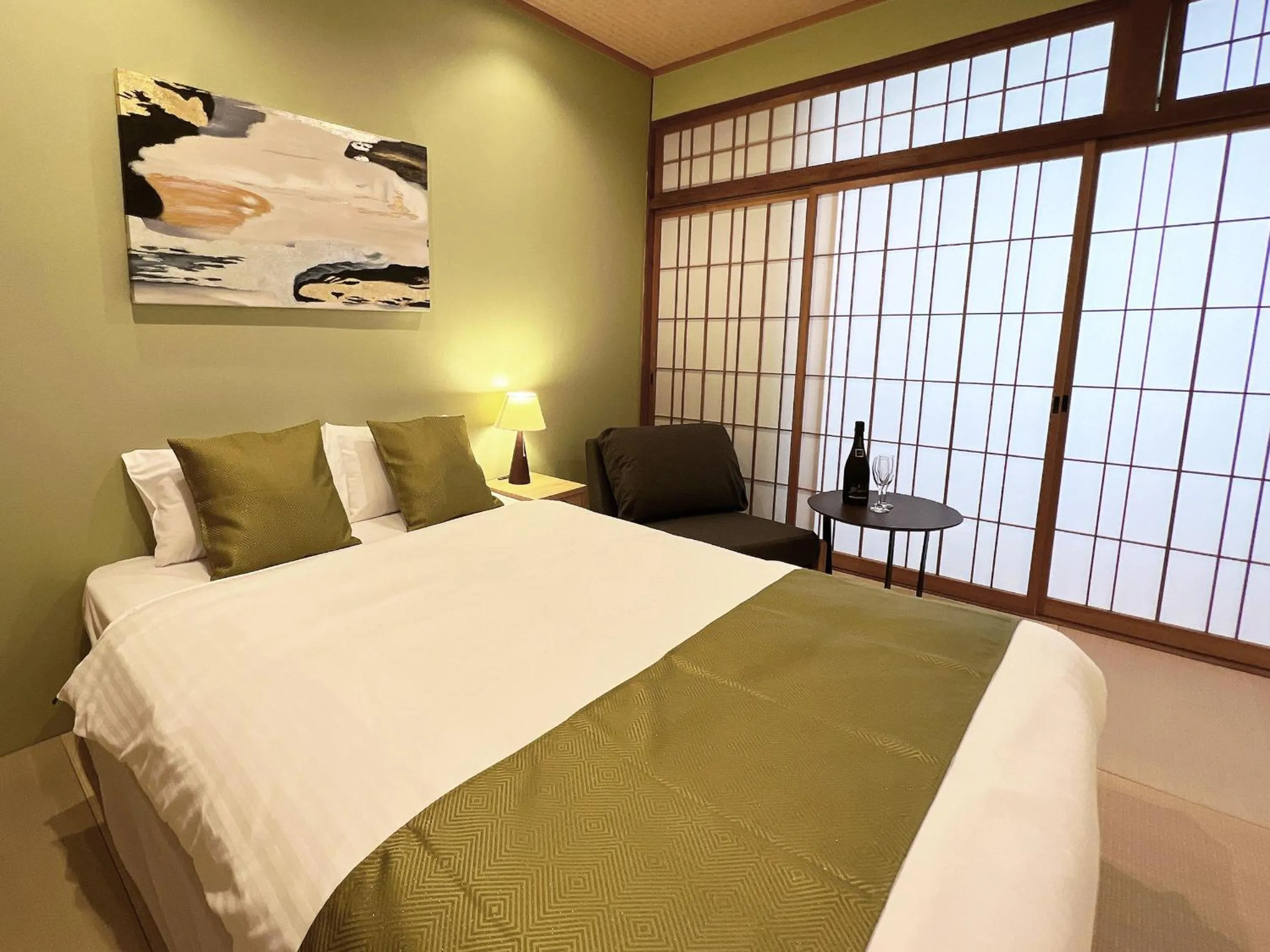 Bed in OWL RESORT ARIFUKU ONSEN