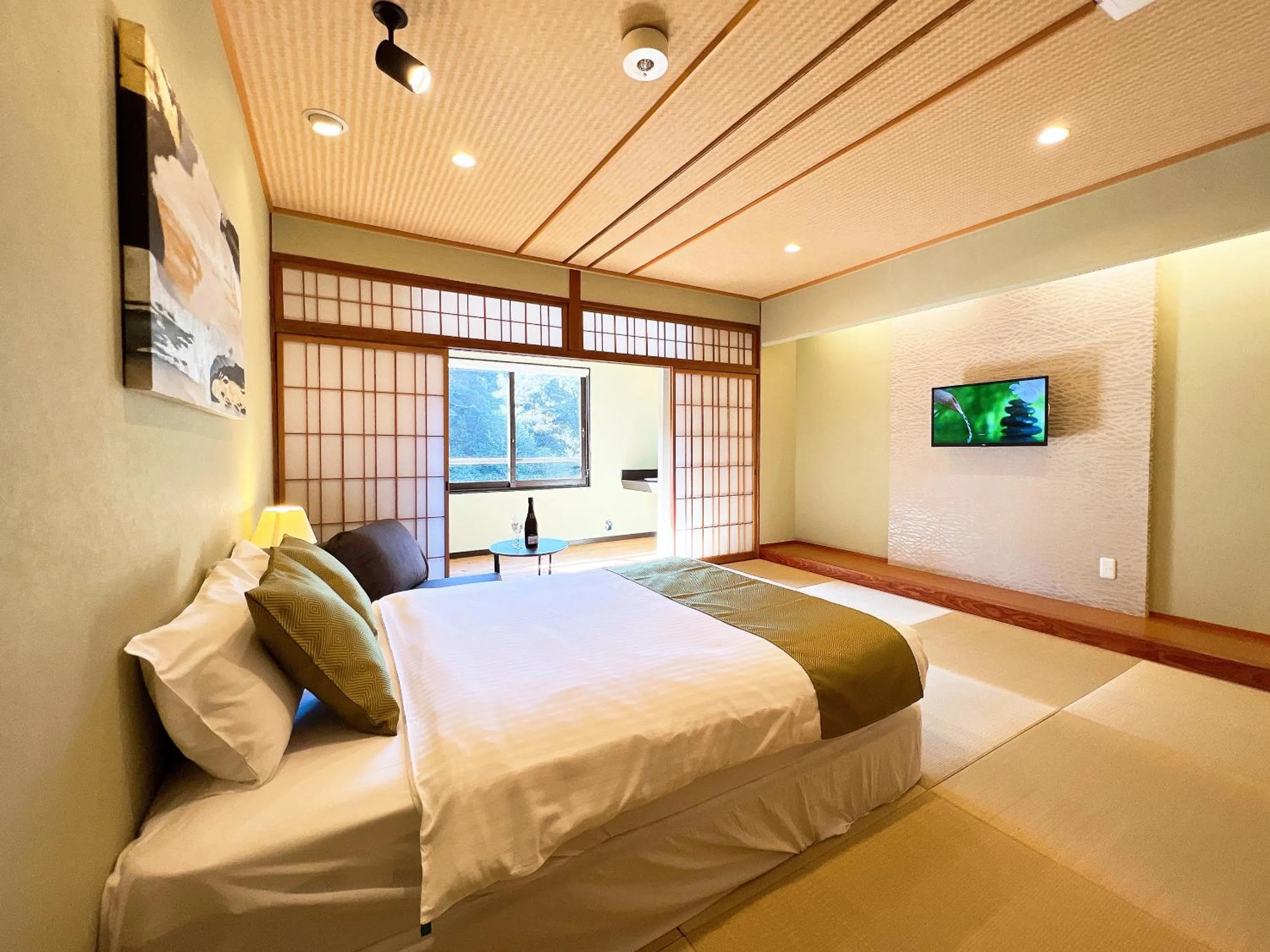 Bed in OWL RESORT ARIFUKU ONSEN