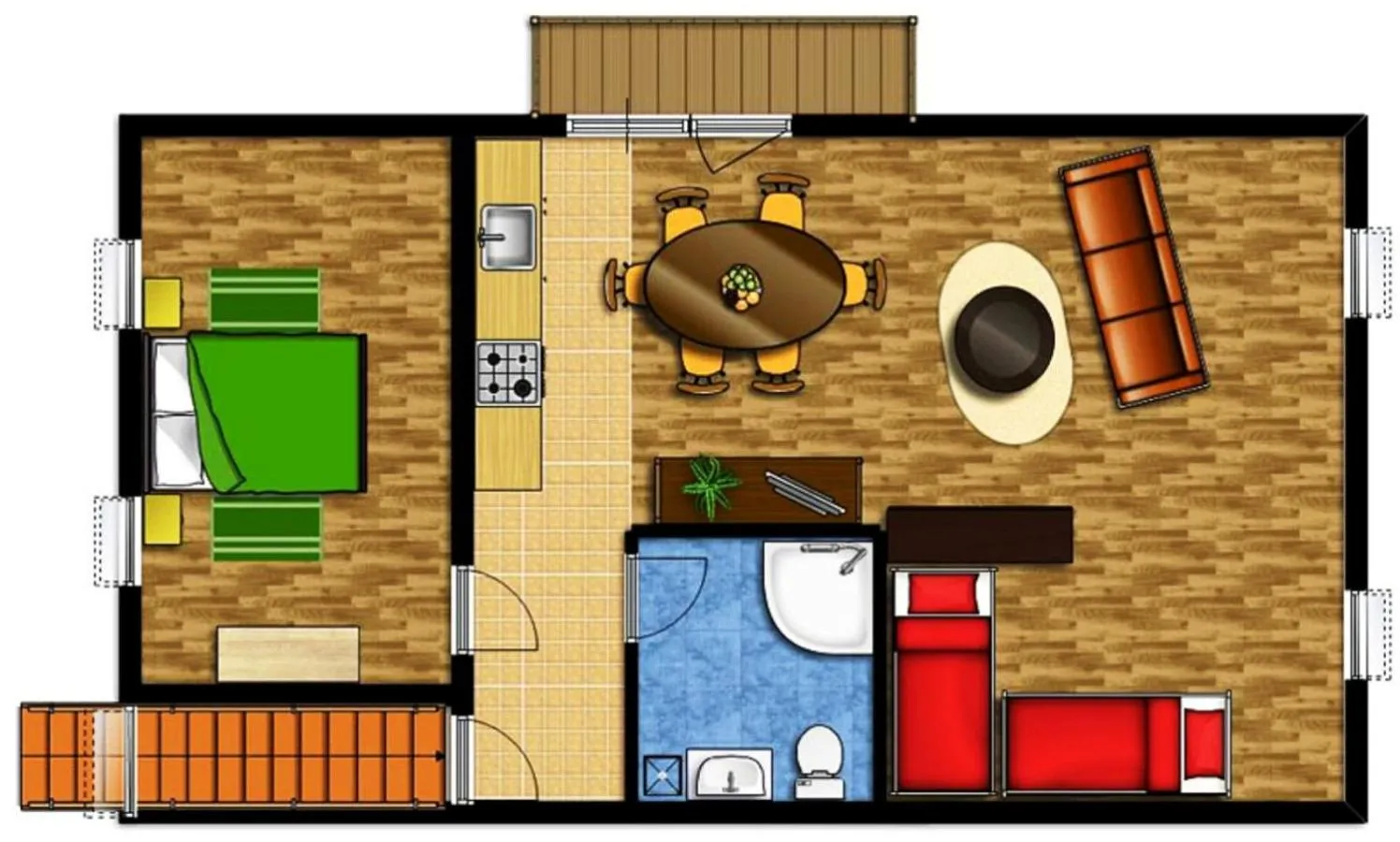 Floor plan in Apartments Oman