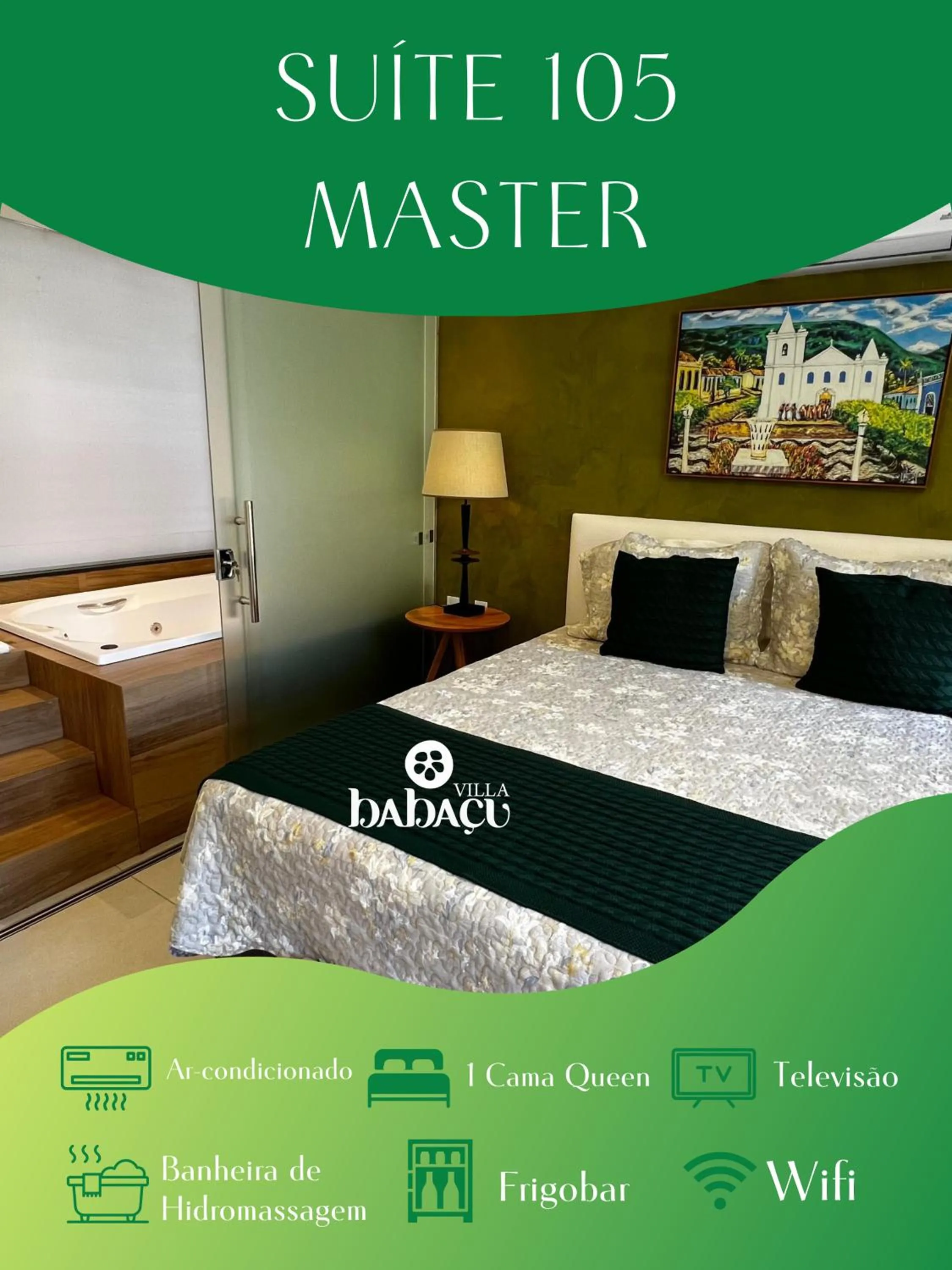 Bed in Hotel Villa Babaçu