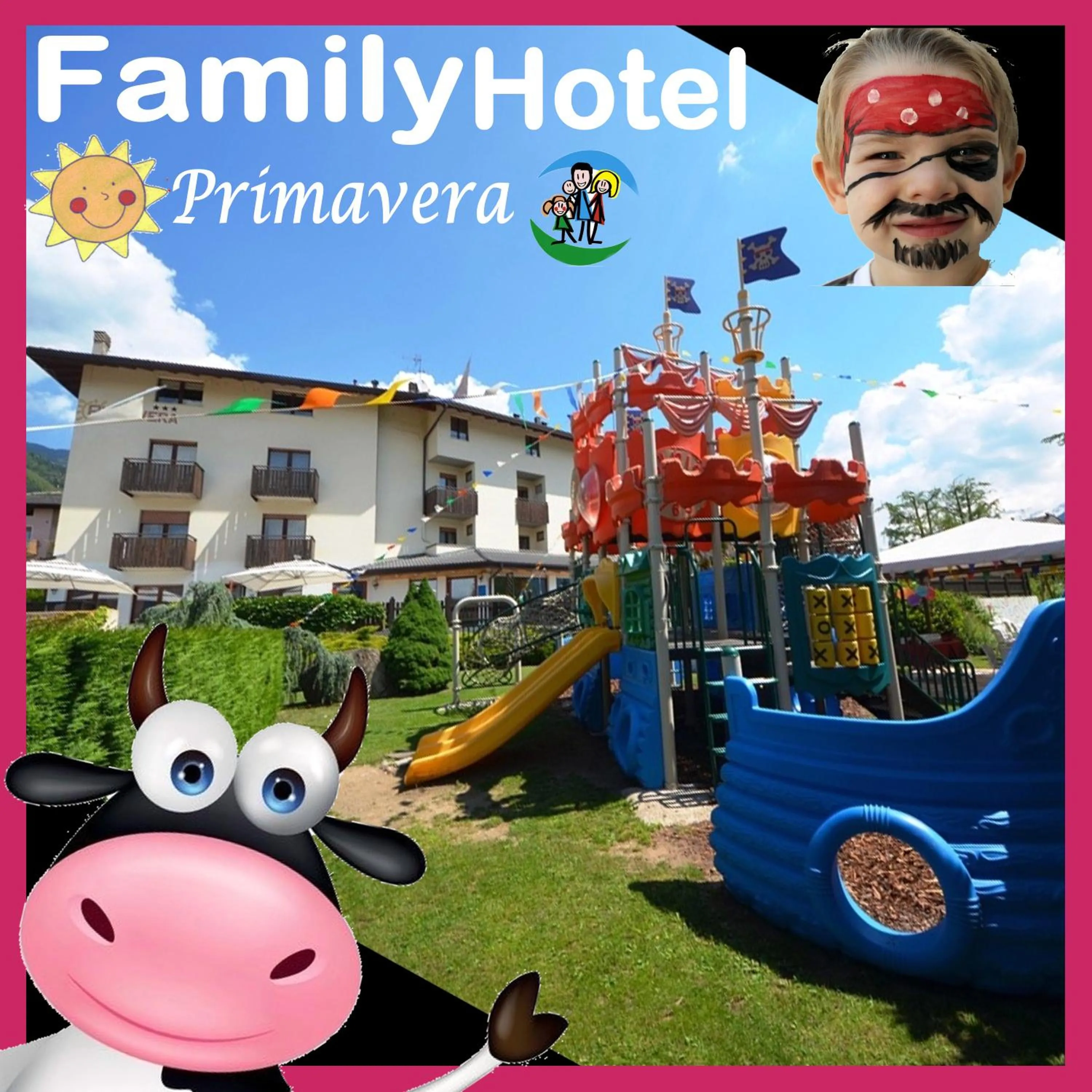 Text overlay in Family Hotel Primavera