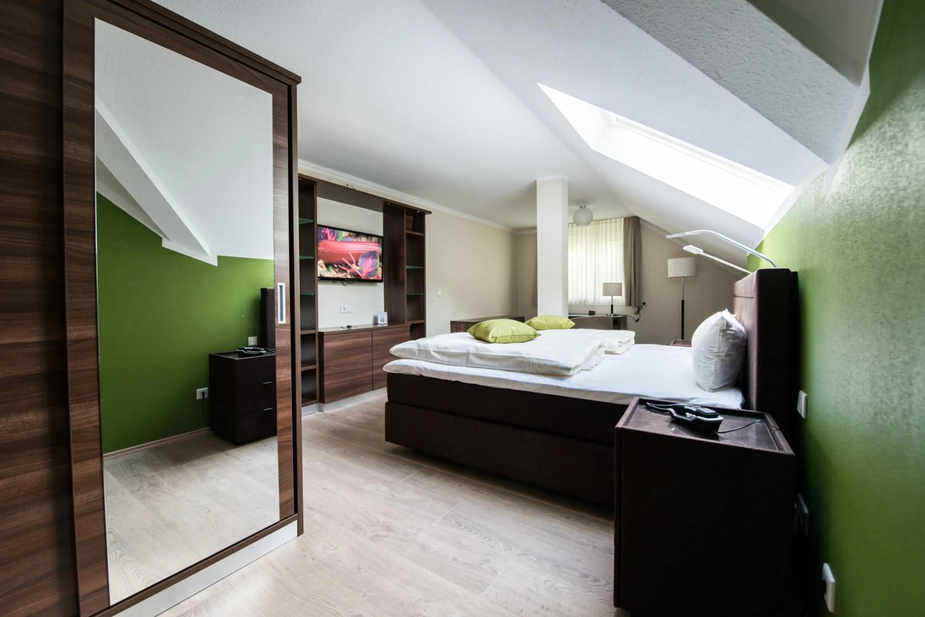Photo of the whole room, Bed in Hotel am Herkules