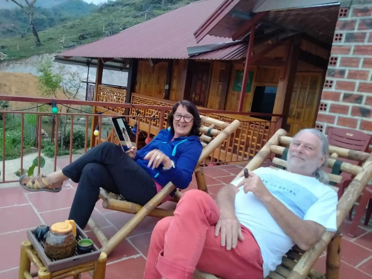 Balcony/Terrace in Retreat Home Bản Dọi Mộc Châu