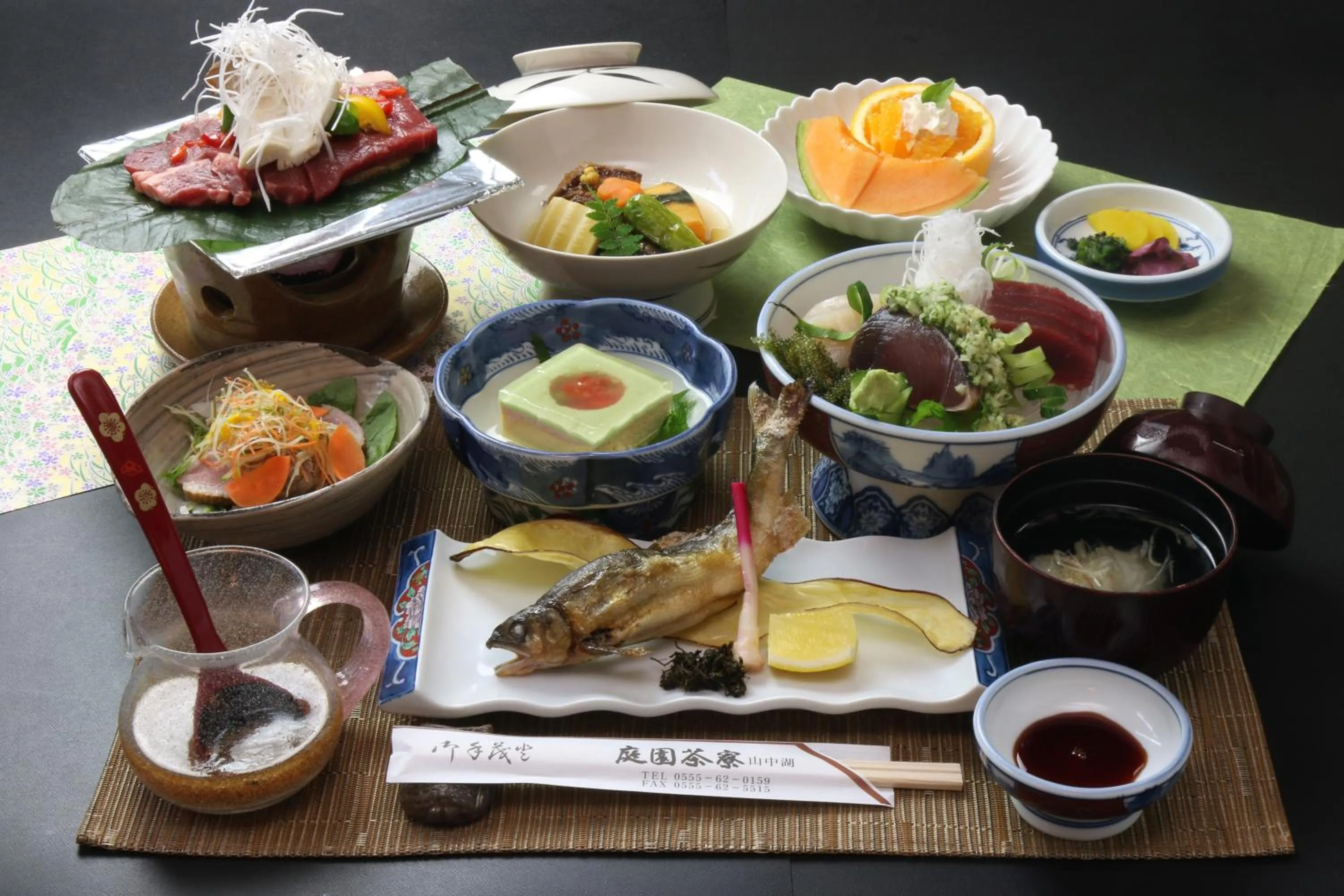 Dinner in Teiensaryo Yamanakako