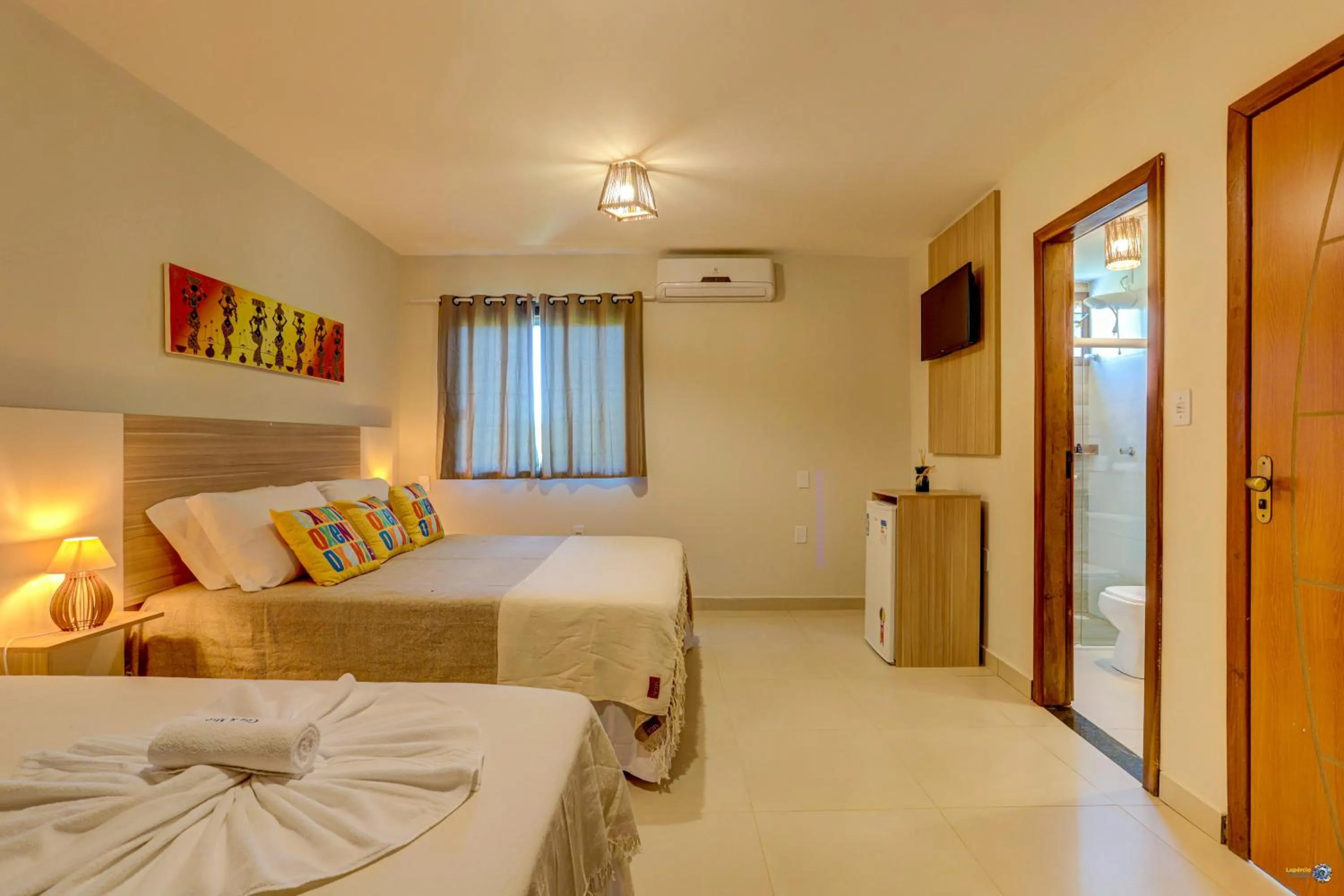 Bed in Pousada Céu & Mar de Taipu