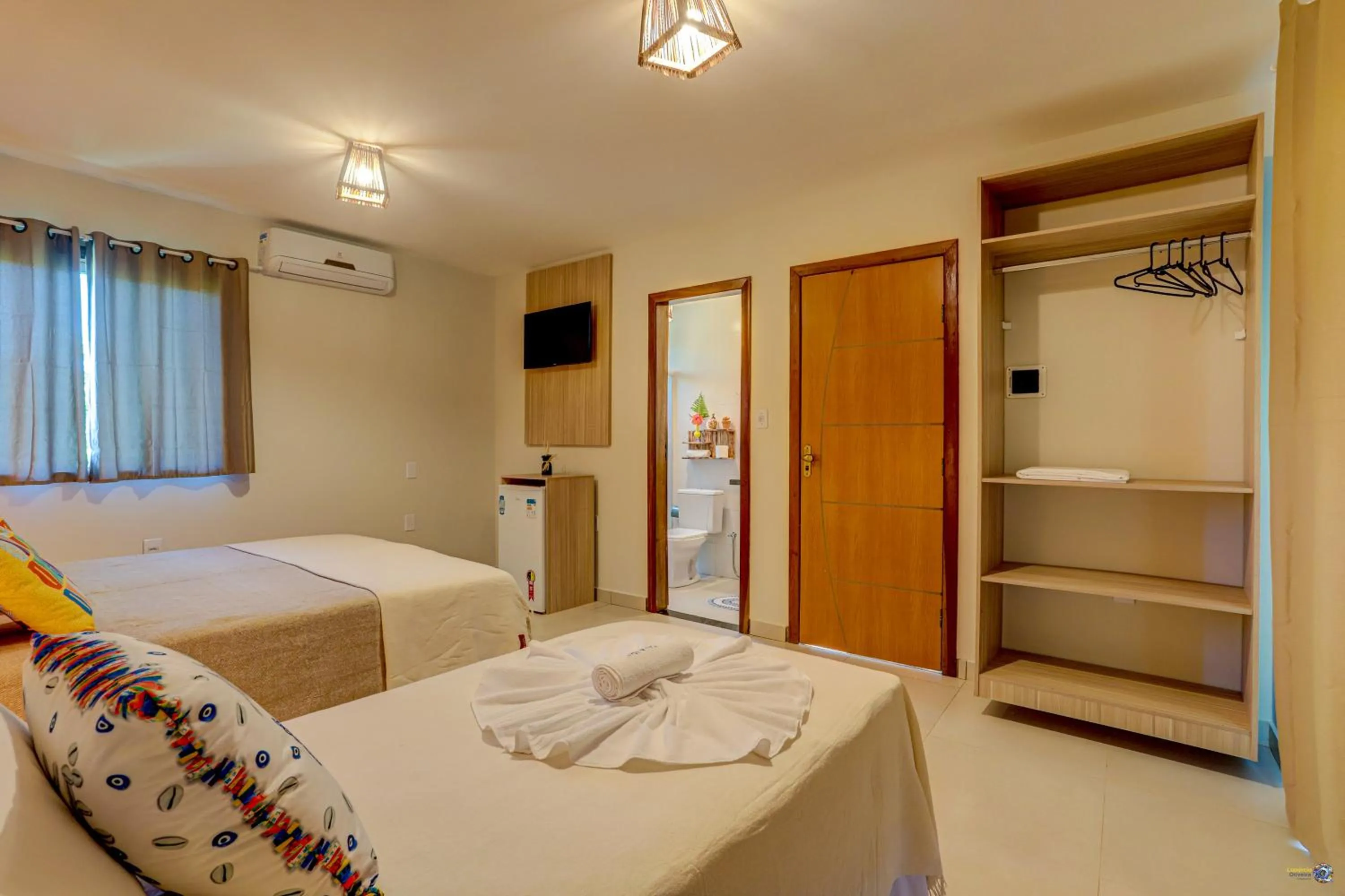 Bed in Pousada Céu & Mar de Taipu