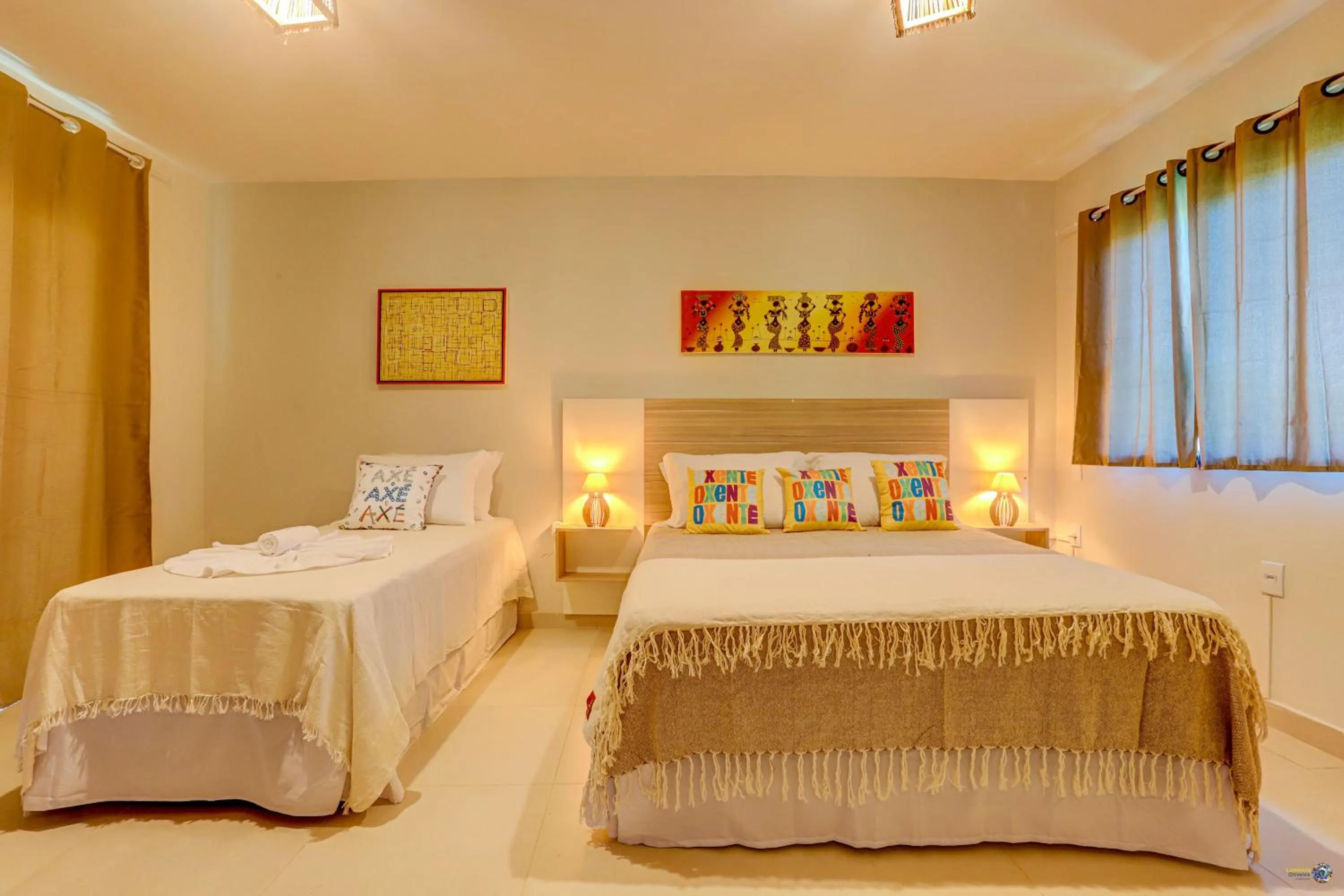 Bed in Pousada Céu & Mar de Taipu