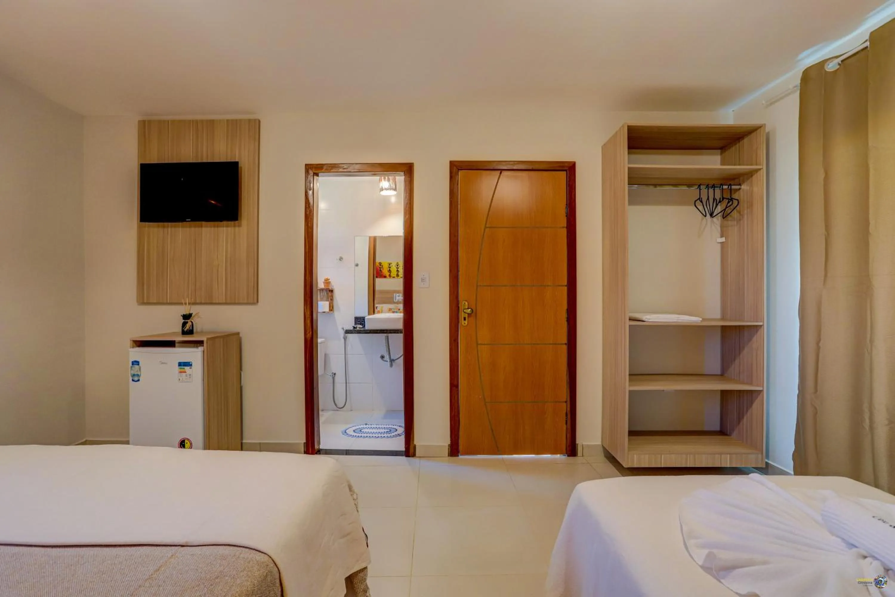 Bed in Pousada Céu & Mar de Taipu