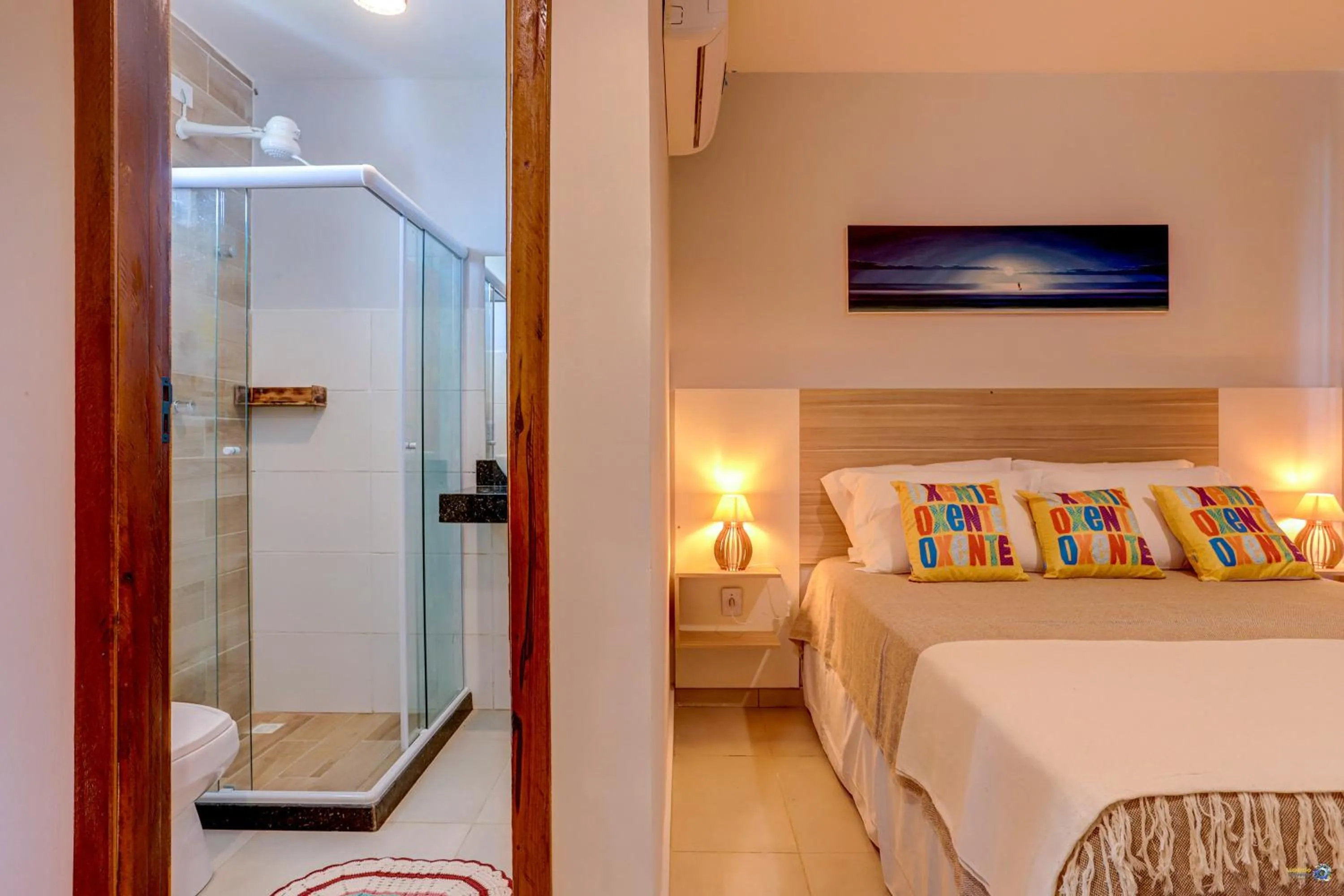 Bed in Pousada Céu & Mar de Taipu