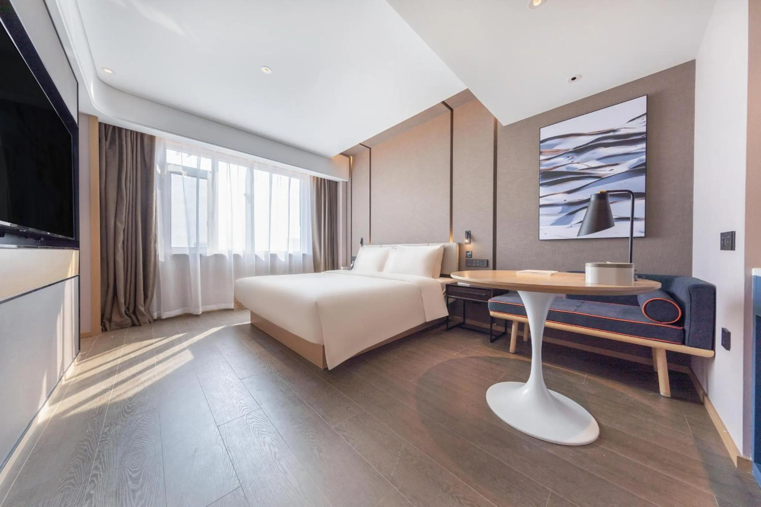 Bed in Atour Hotel Bohai International Plaza Binzhou