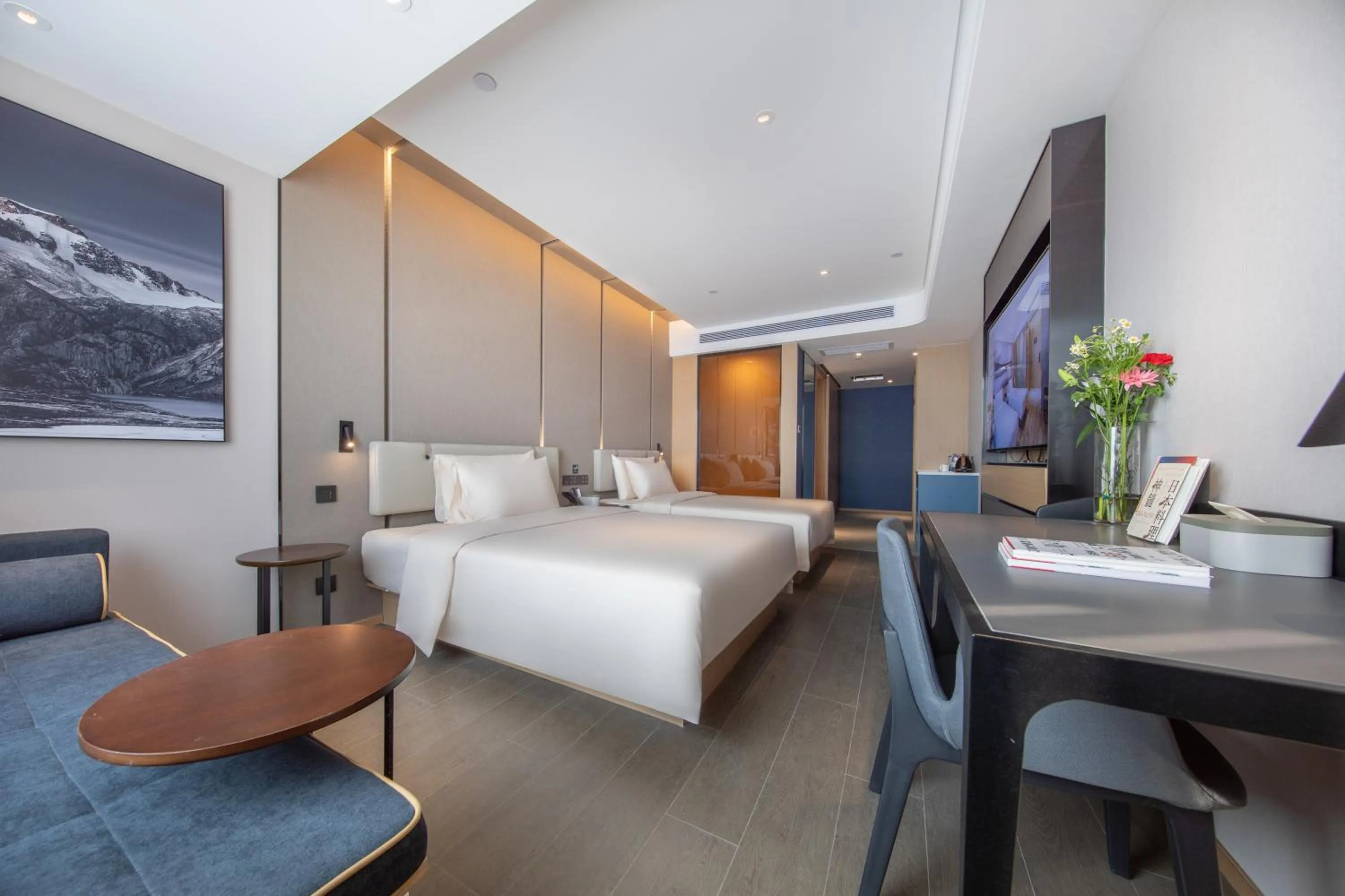 Bed in Atour Hotel Bohai International Plaza Binzhou