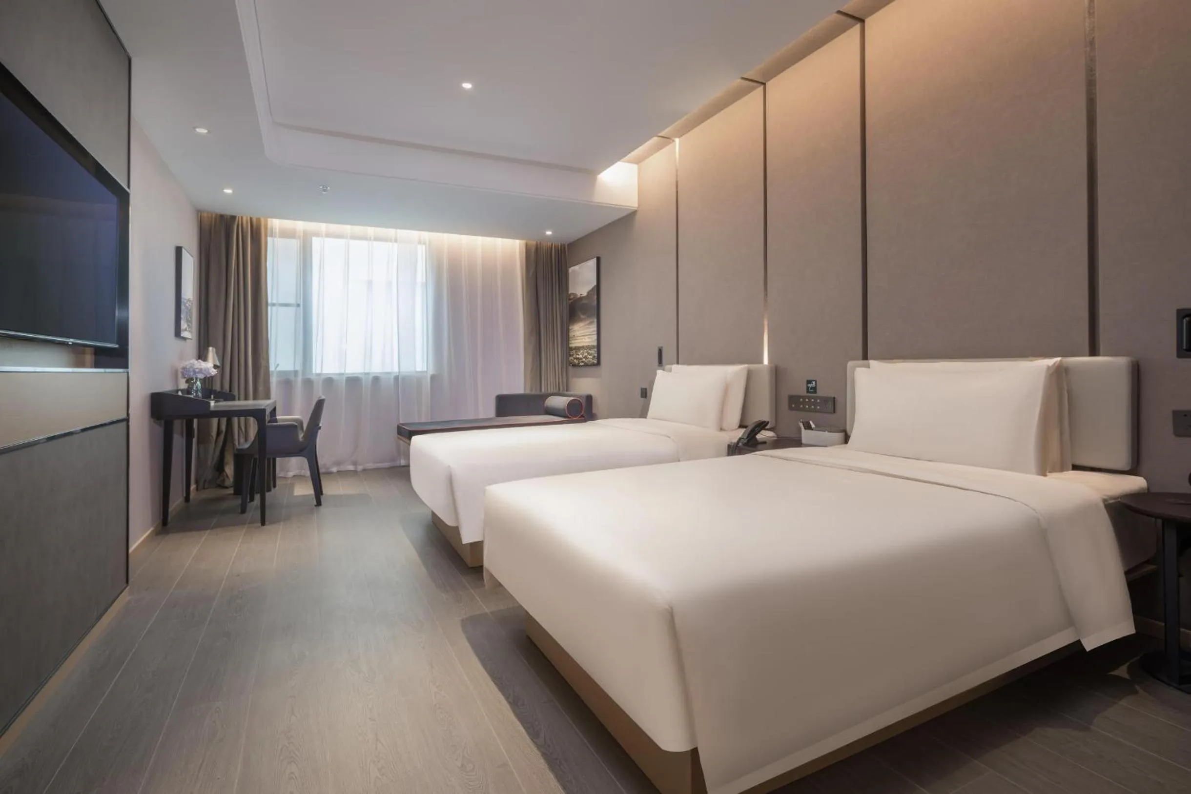 Bed in Atour Hotel Nantong Jinsha
