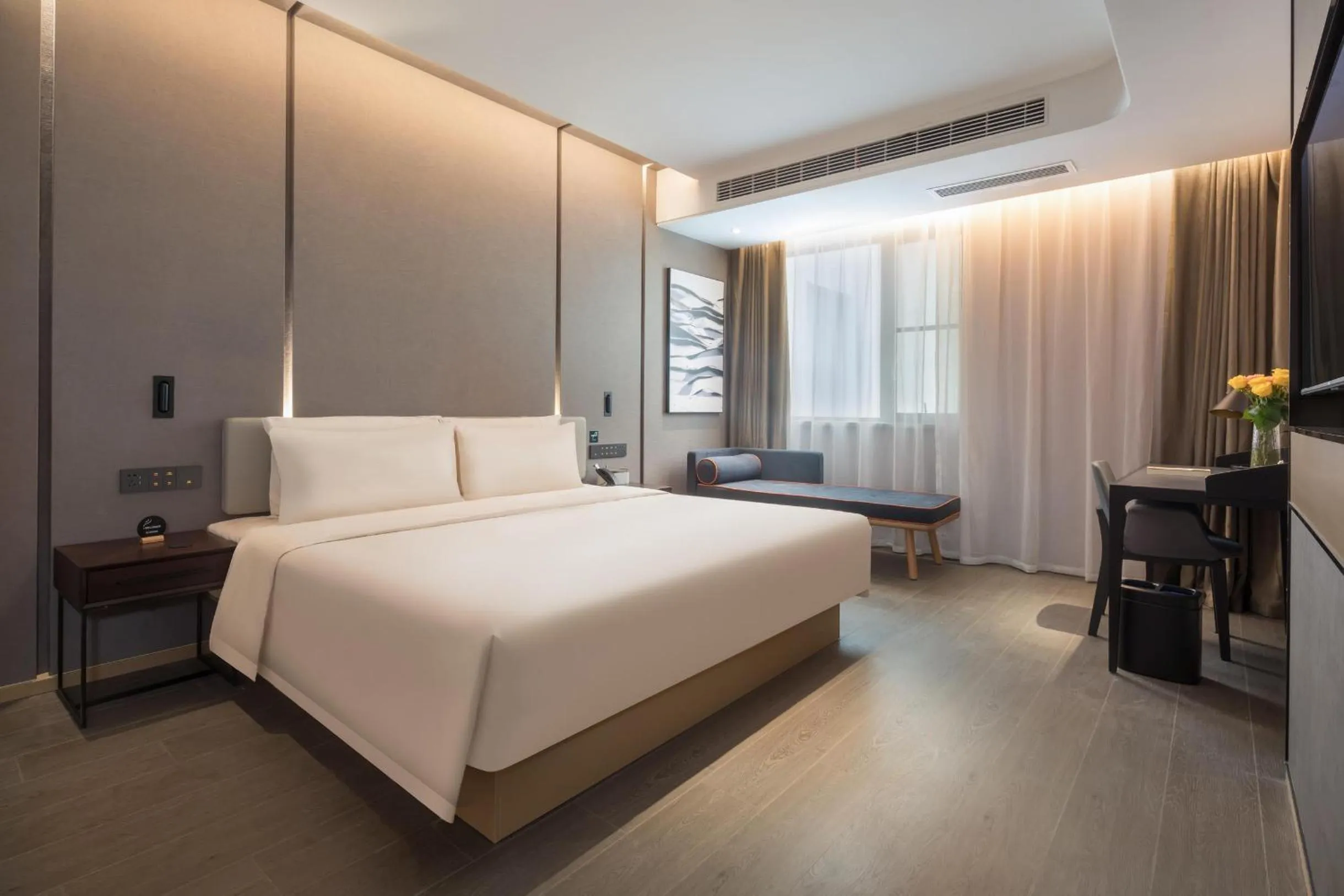 Bed in Atour Hotel Nantong Jinsha