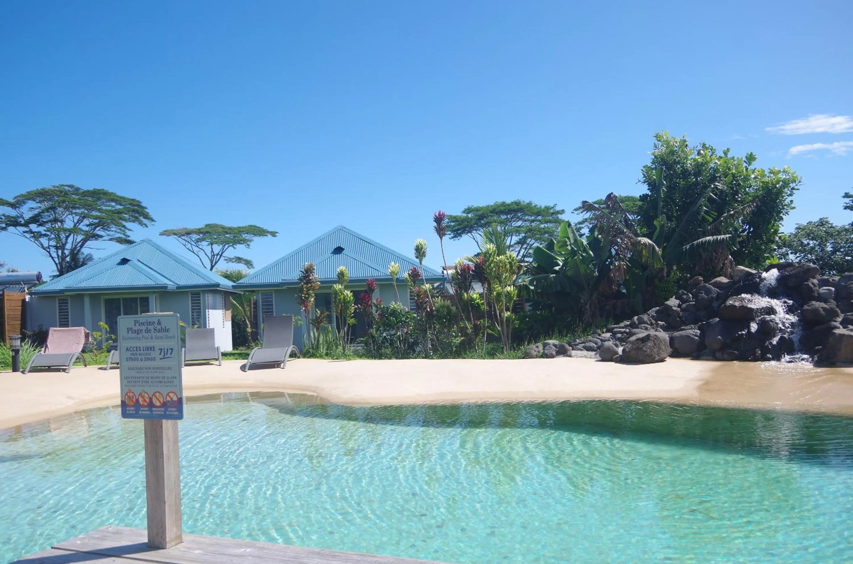 Pool view in Vai Iti Lodge