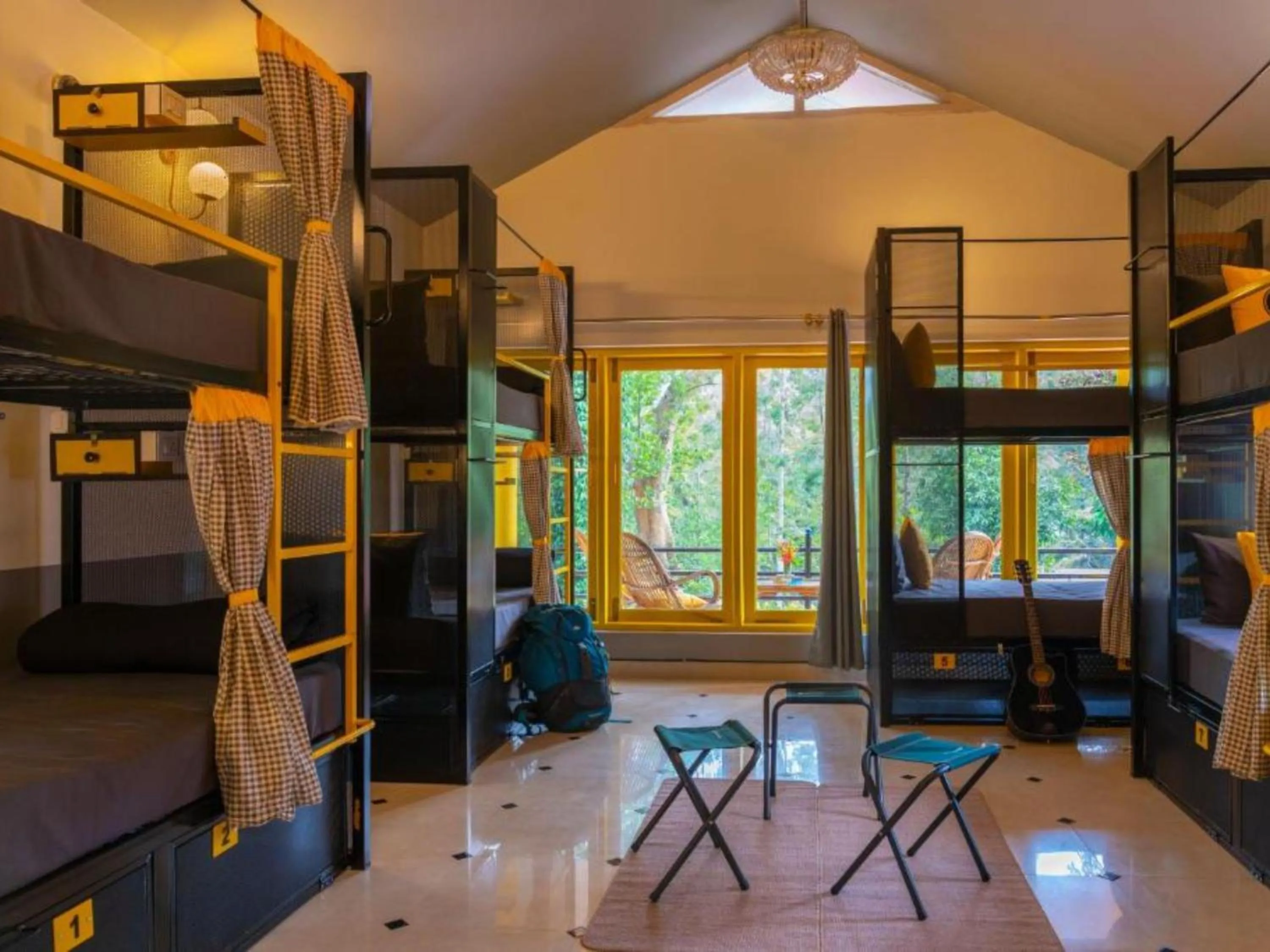 Bed in The Hosteller Chikmagalur