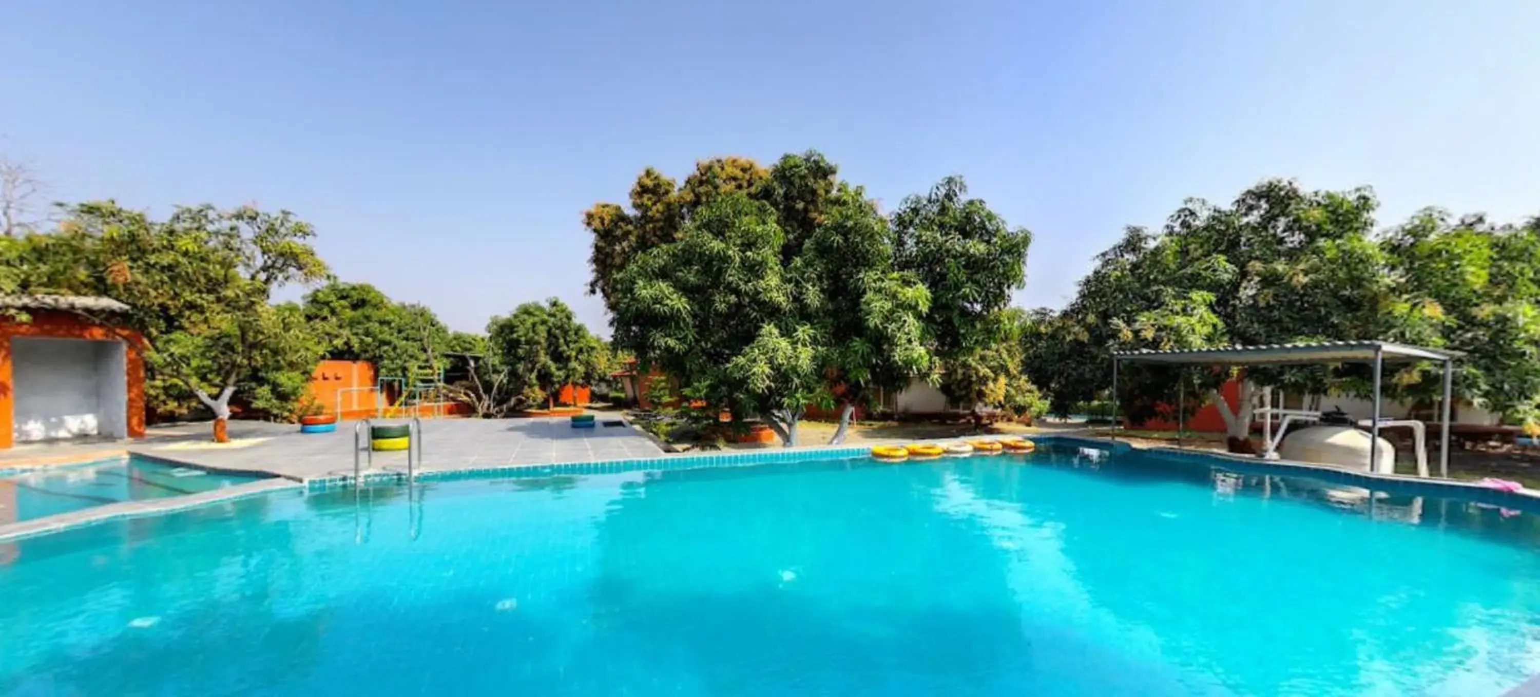 Swimming pool in Amraness Luxury Resort Sasan Gir Swimming pool in Amraness Luxury Resort Sasan Gir