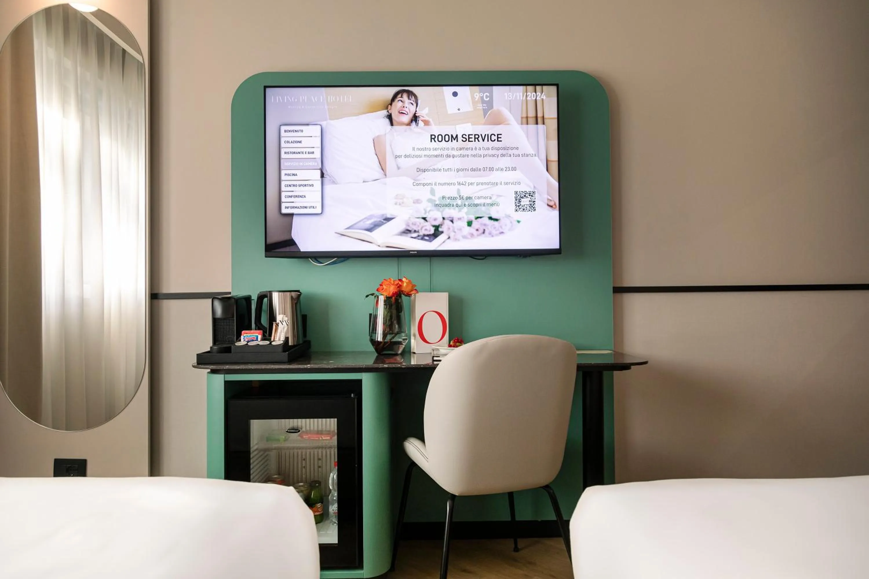 TV and multimedia, Bed in Living Place Hotel