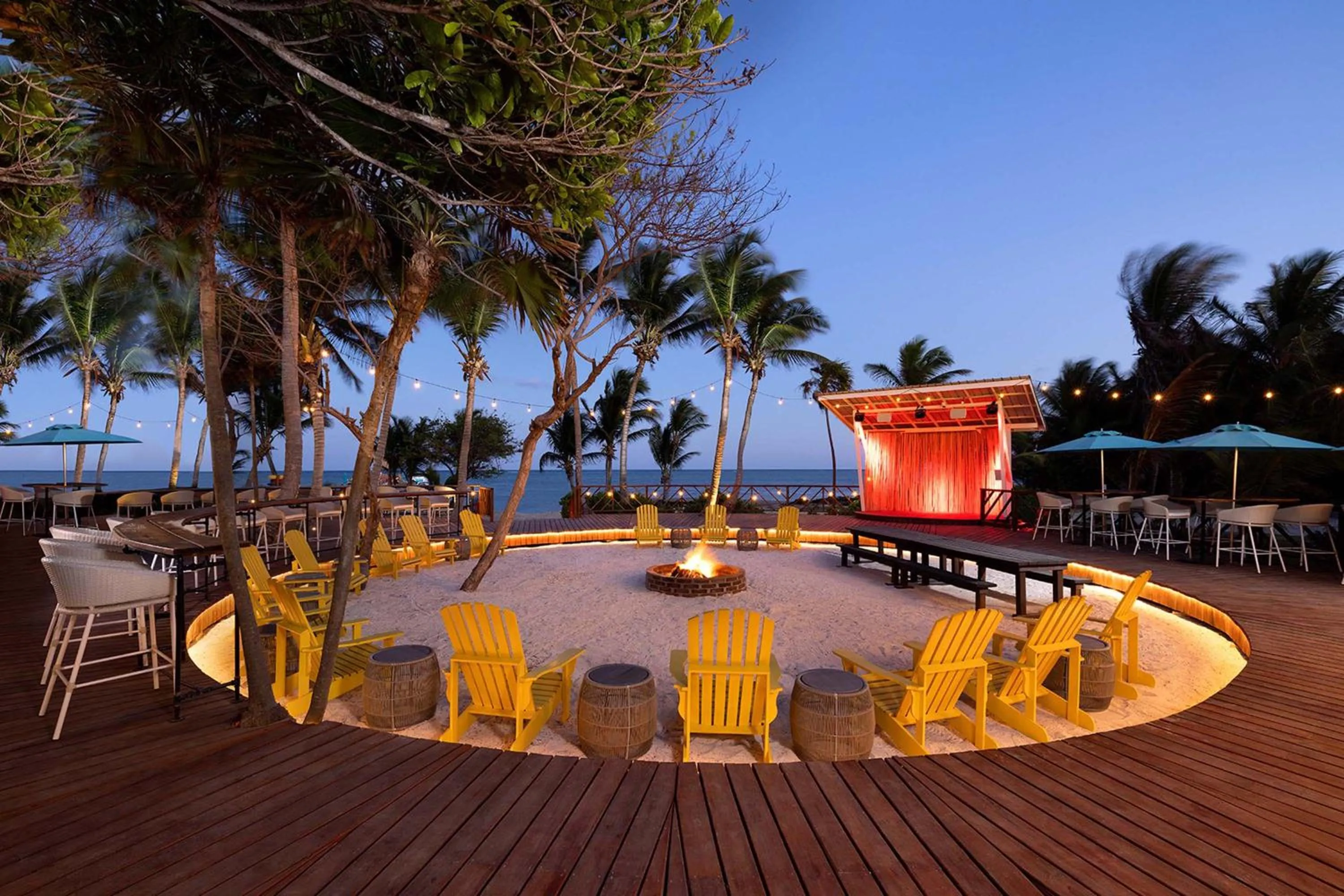 Seating area in Reef Haven Belize