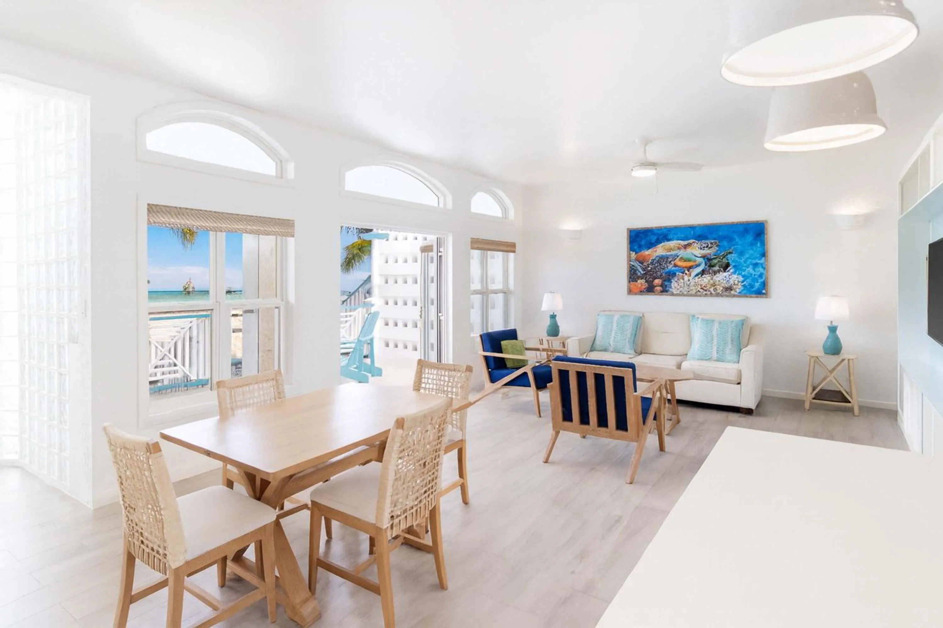 Living room in Reef Haven Belize