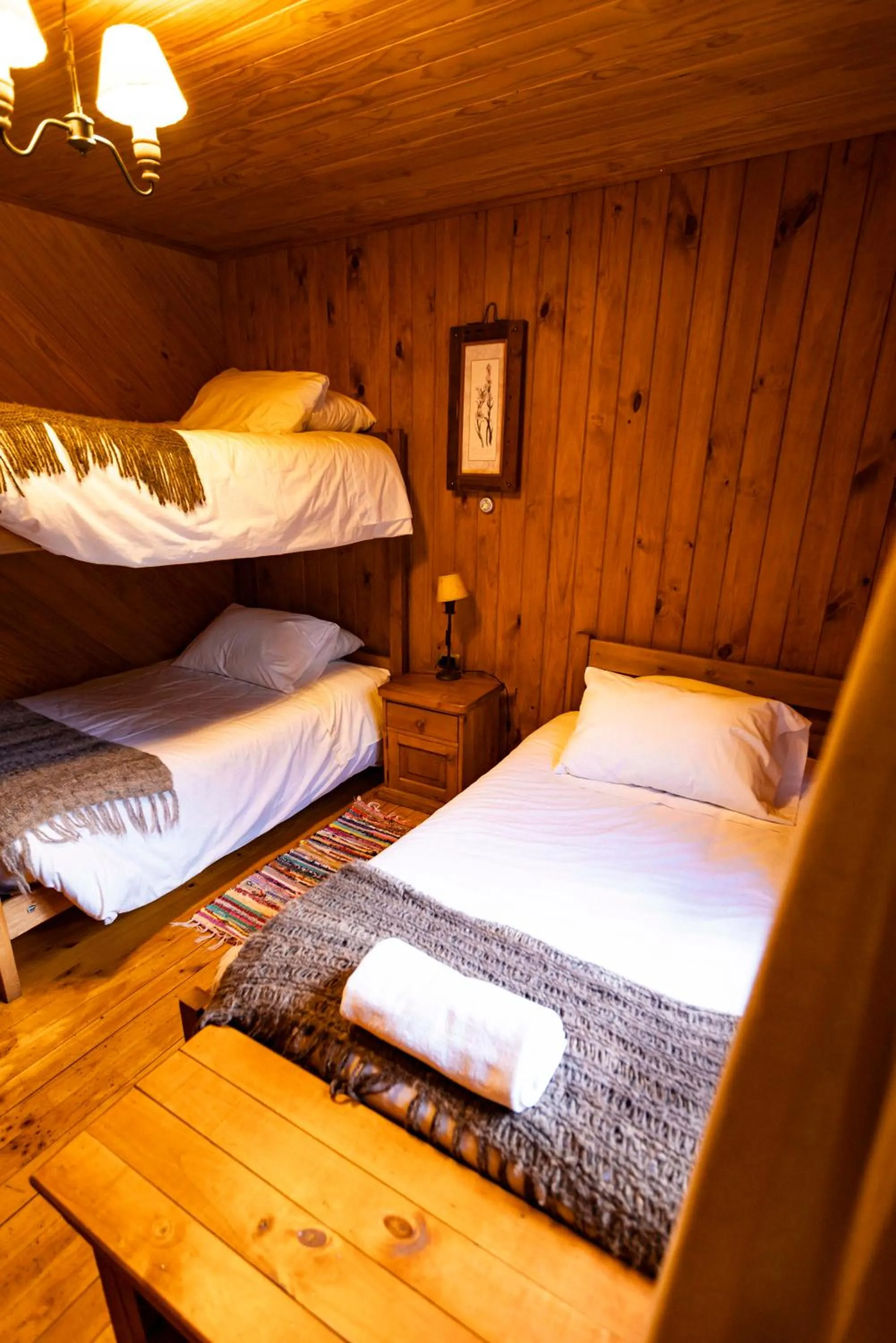 Bed in Green Baker Lodge