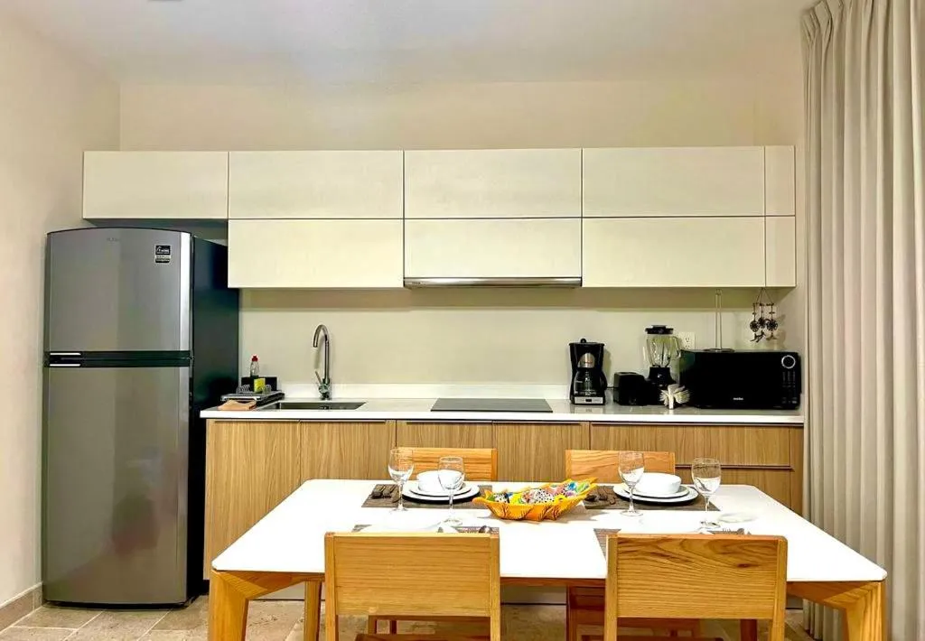 Kitchen or kitchenette in Elegant 1BR ALDEA ZAMA Tulum