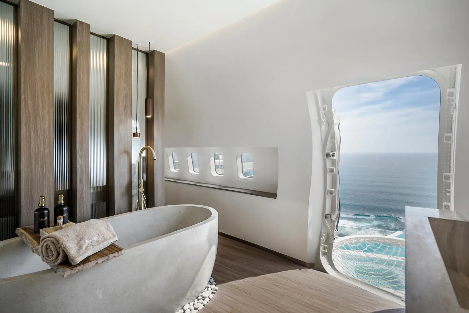 Bathroom, Bed in Private Jet Villa Uluwatu