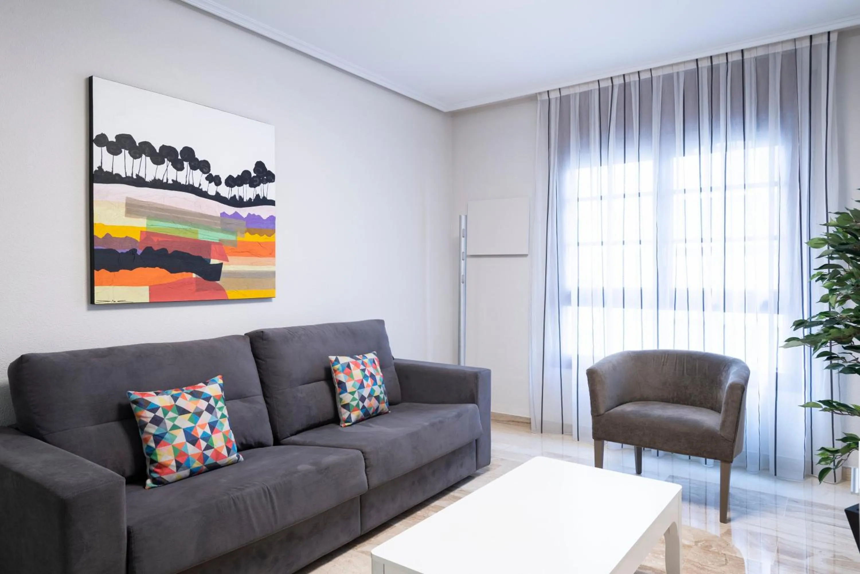 Living room in Aparthotel Los Girasoles