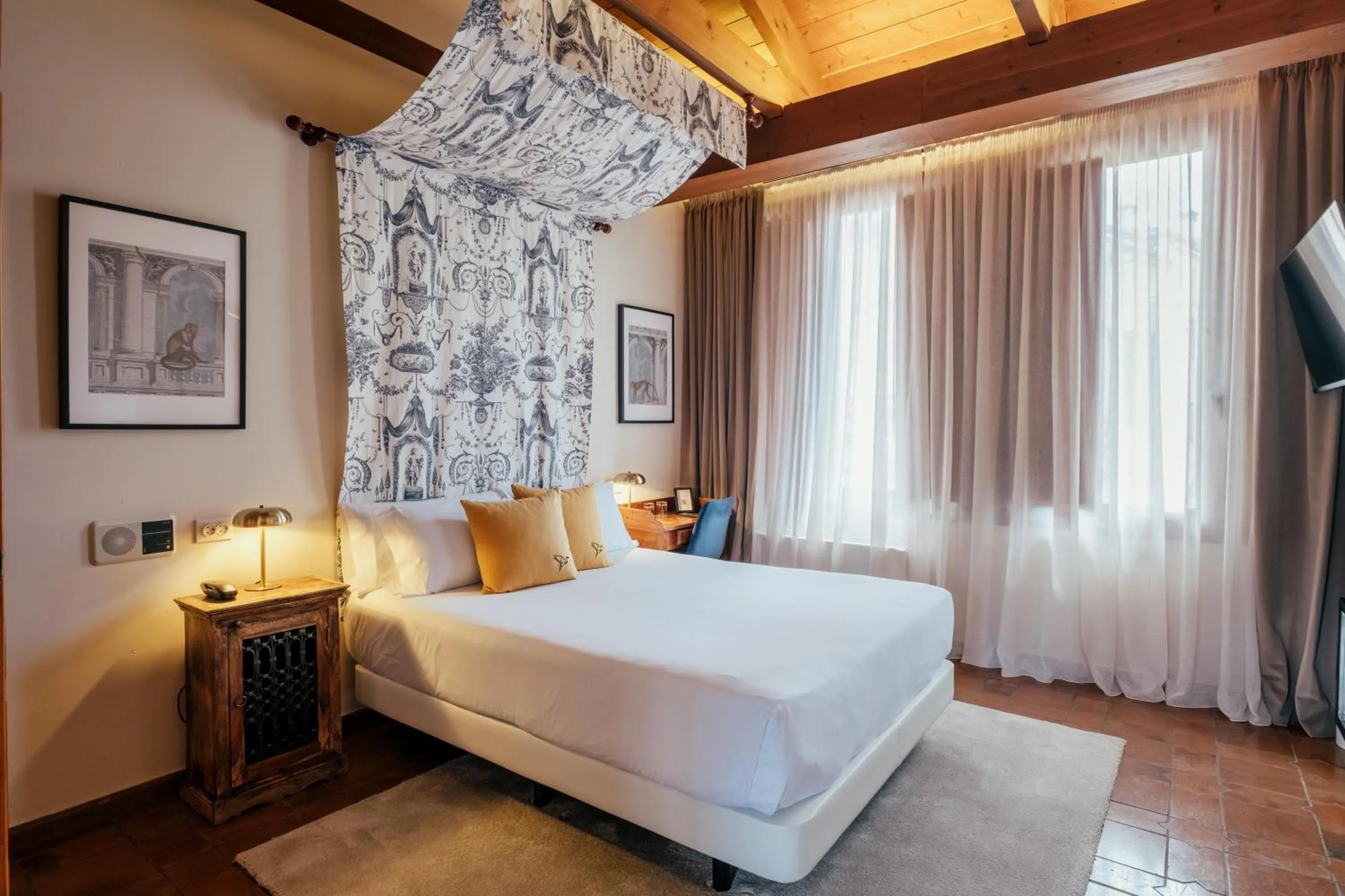 Bed in Hotel Cetina Palacio Ayala Berganza