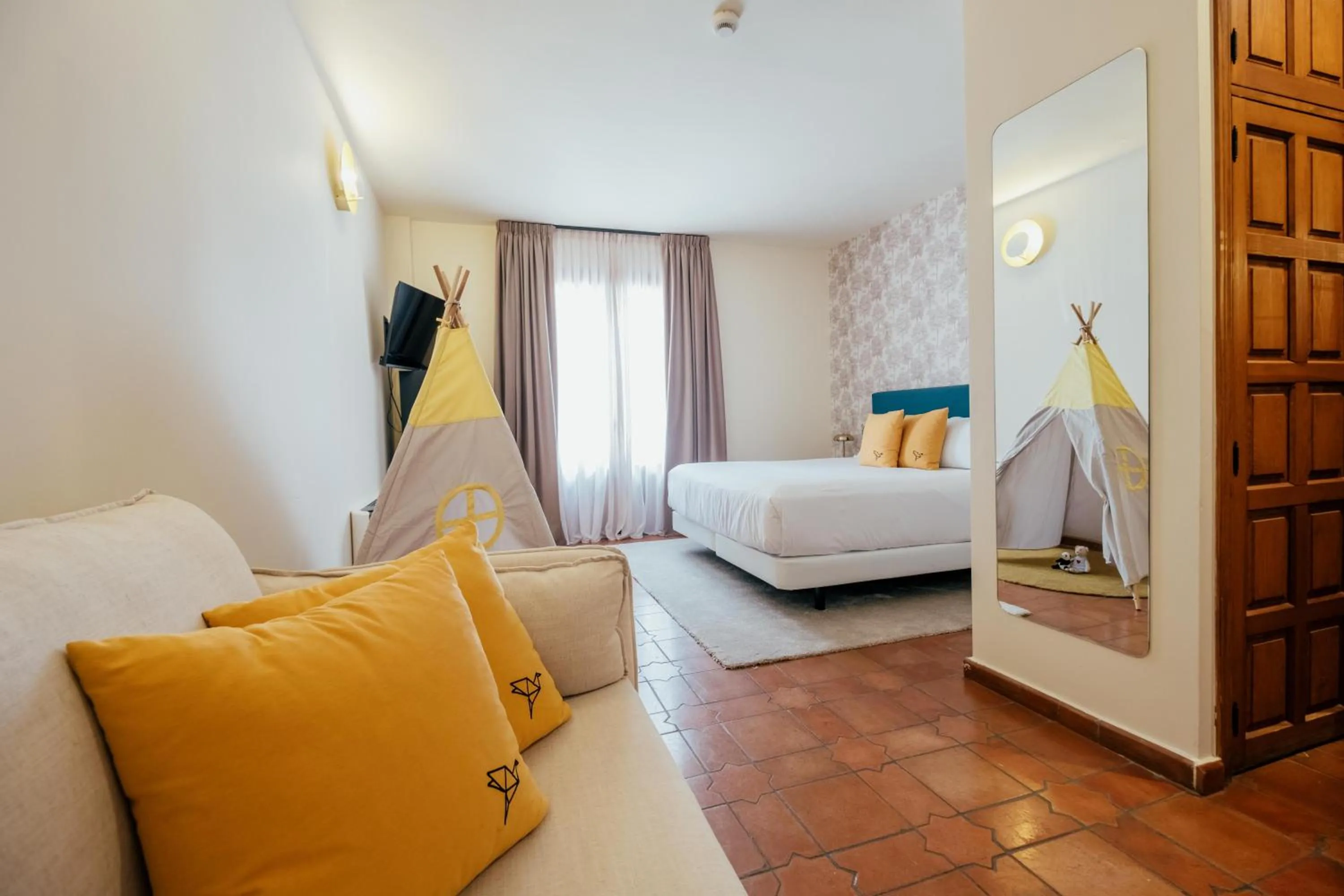 Bed in Hotel Cetina Palacio Ayala Berganza