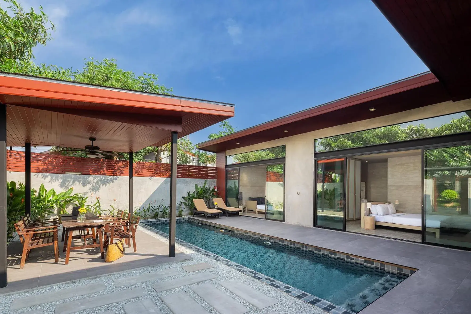 Pool view in Sea Two Pool Villa Resort Pattaya Pool view in Sea Two Pool Villa Resort Pattaya