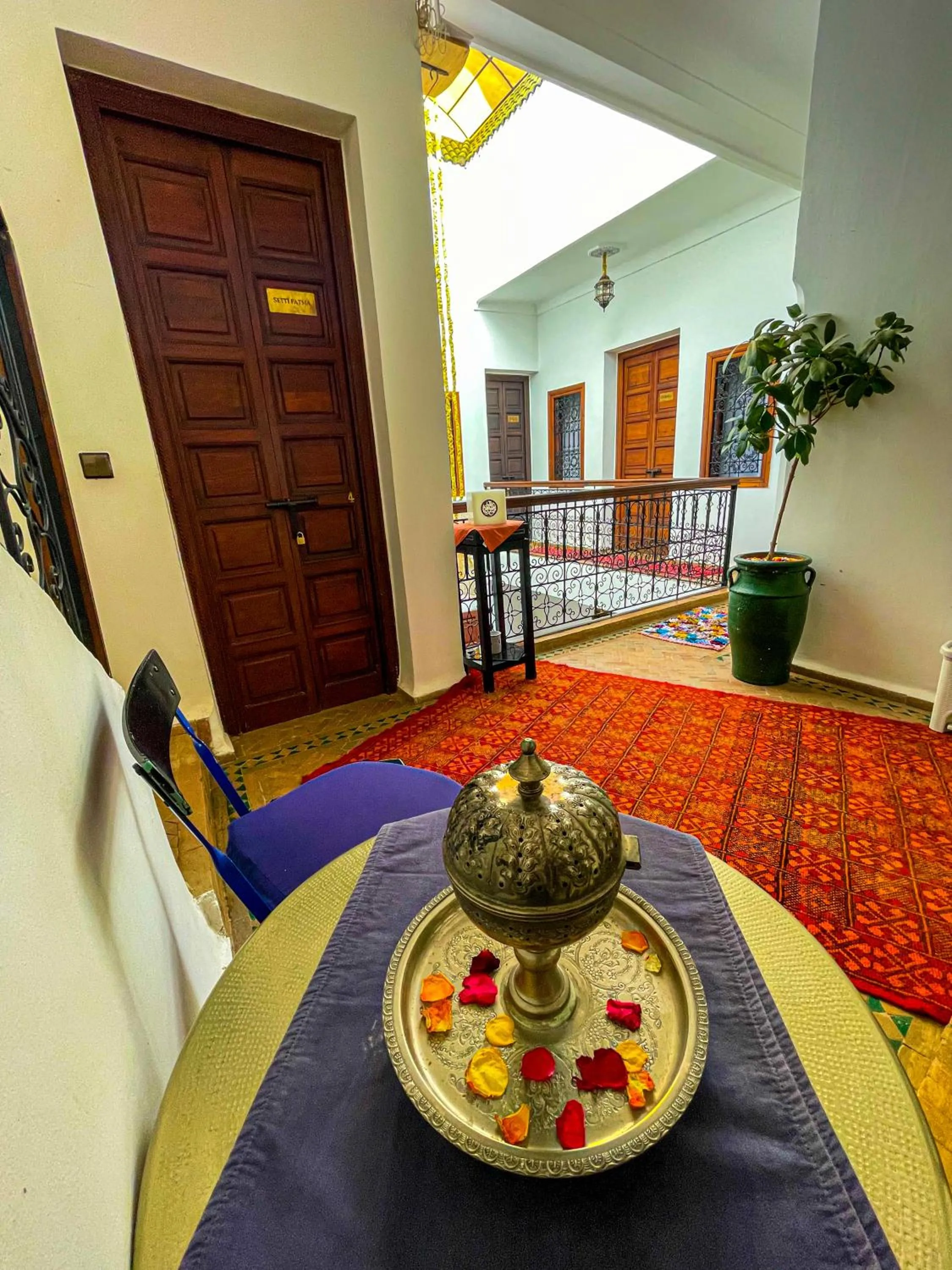 Seating area in Riad karim