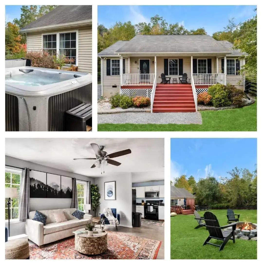 Modern decor, Hot Tub, Fire Pit & River Access! Modern decor, Hot Tub, Fire Pit & River Access!