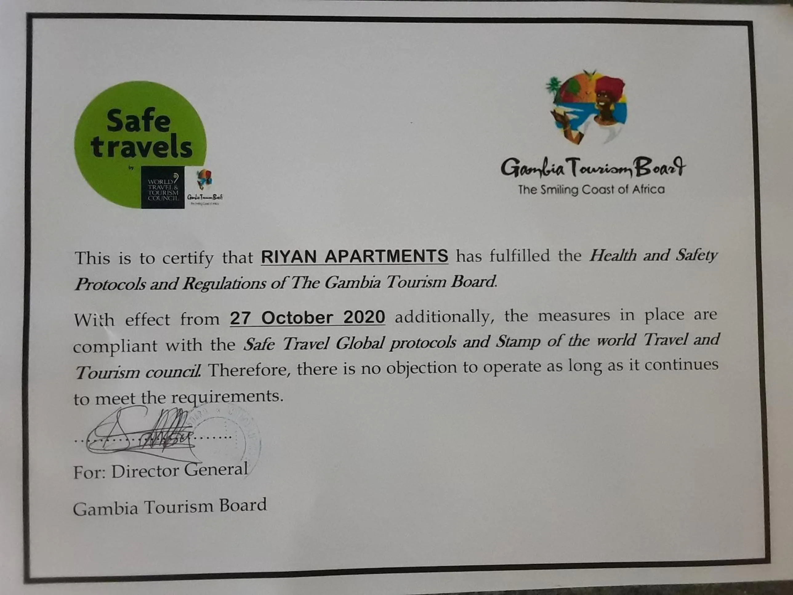 Logo/Certificate/Sign in Riyan Apartment