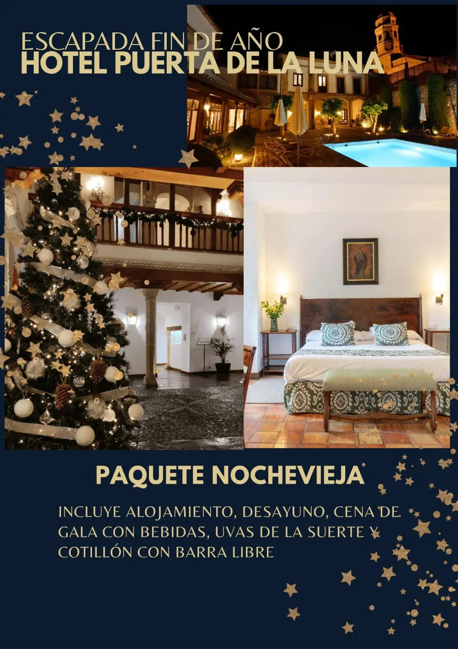 Bed in Hotel Puerta de la Luna Bed in Hotel Puerta de la Luna